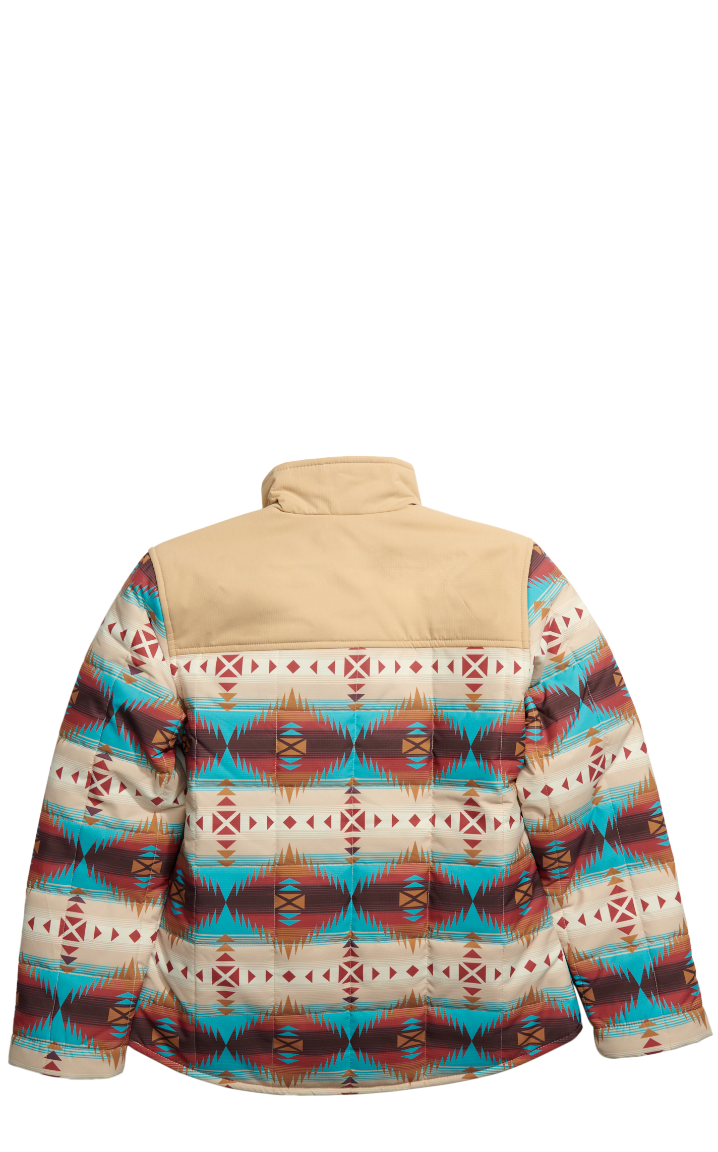 Ariat Girl's Latte & Aztec Print Crius Insulated Jacket - Image 1