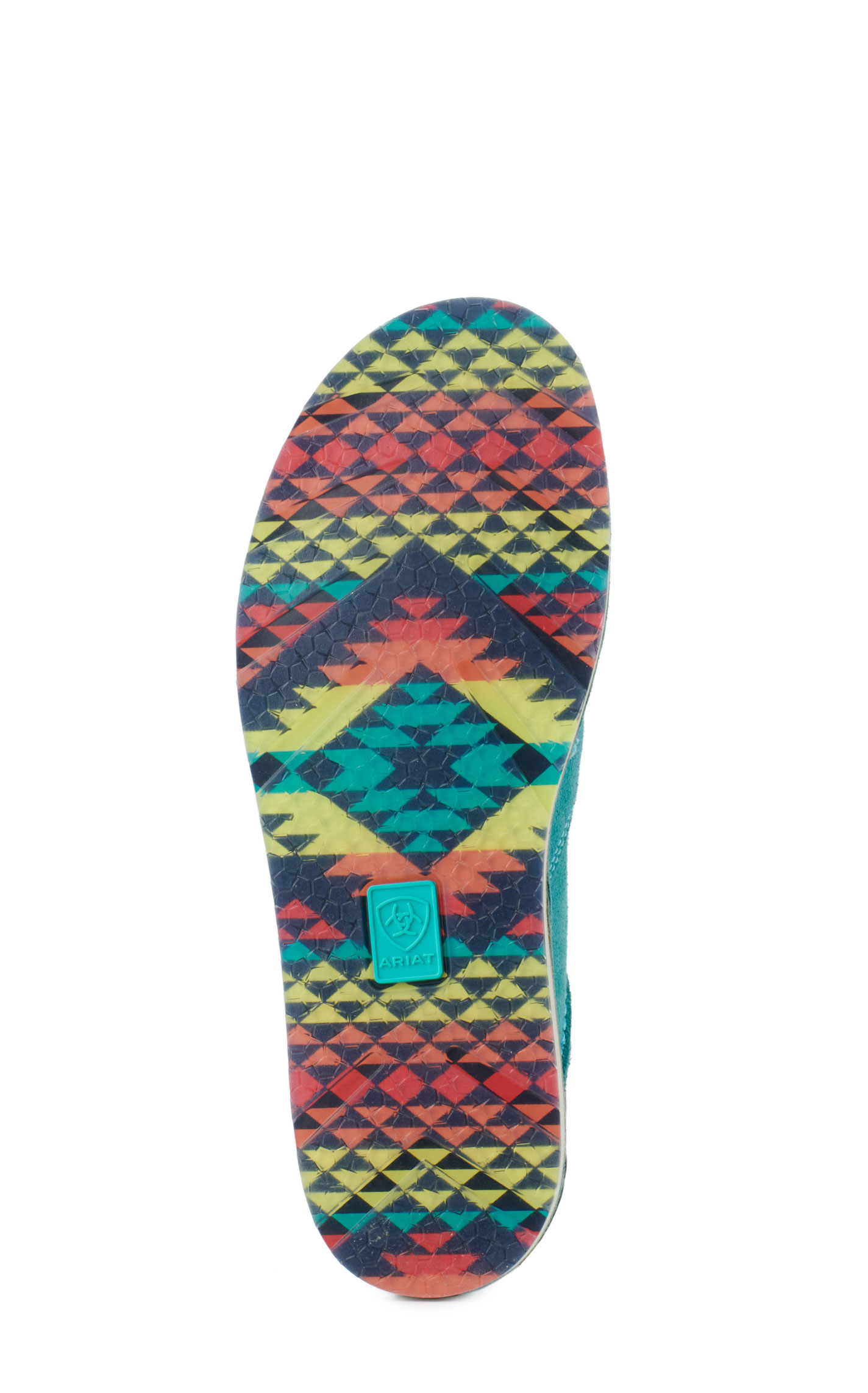 Ariat Women's Cruiser Teal Suede and Serape Moc Toe Casual Shoes - Image 1