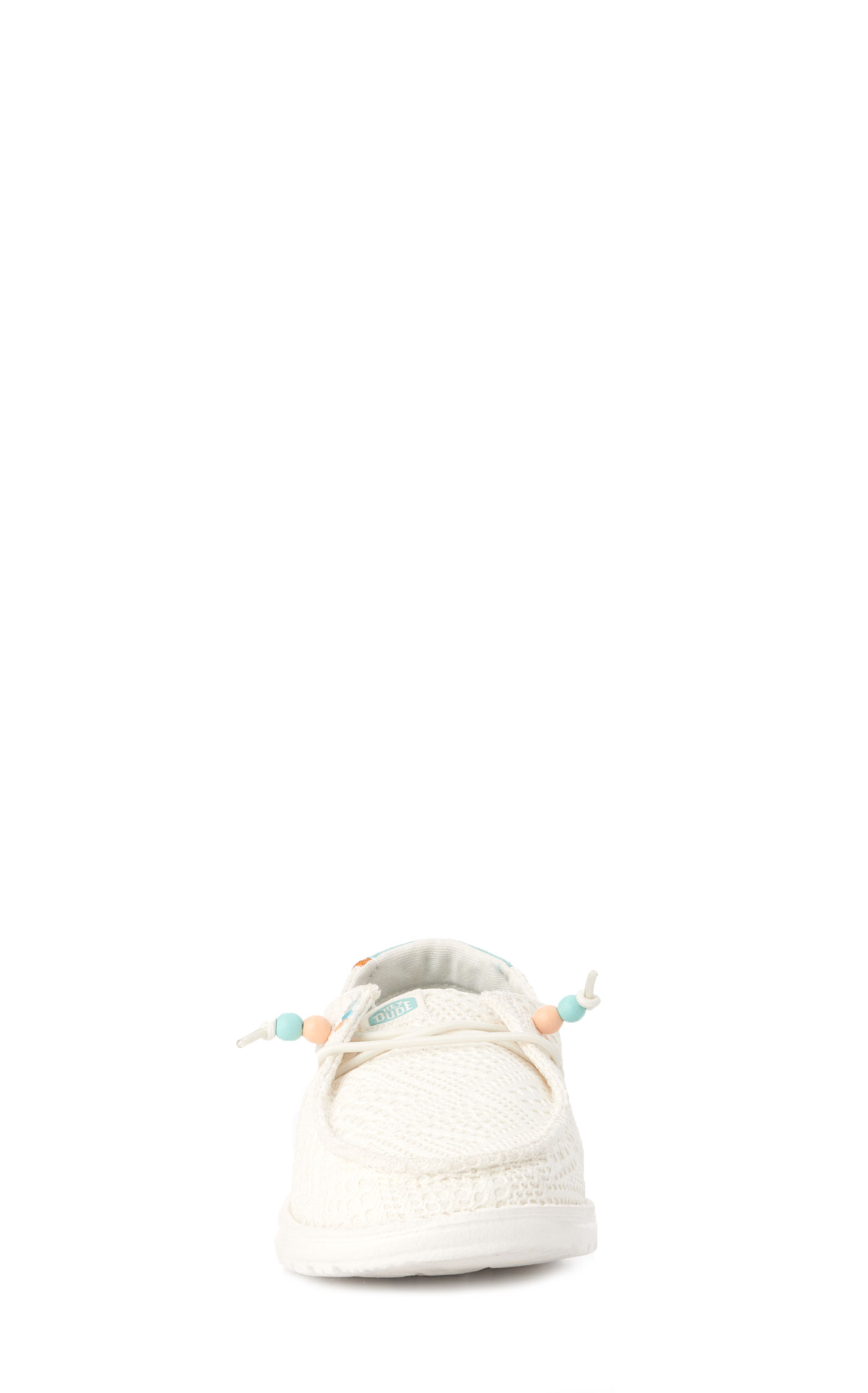 Hey Dude Women’s Wendy Boho Crochet Off White Moc Toe Lace Up Casual Shoes - Image 1