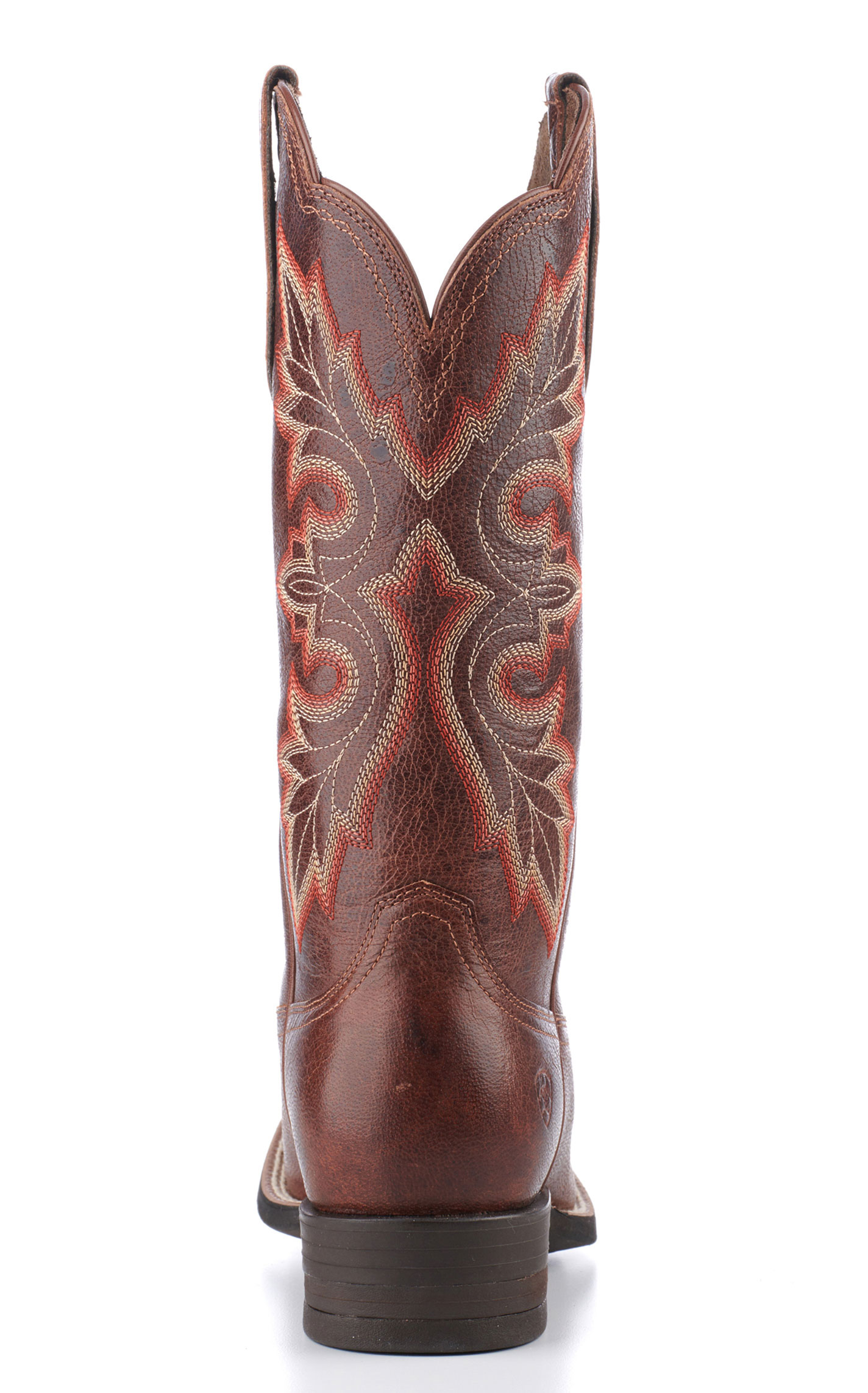 Ariat Women's Breakout Shock Shield Rustic Brown Wide Square Toe Cowboy Boots - Image 1