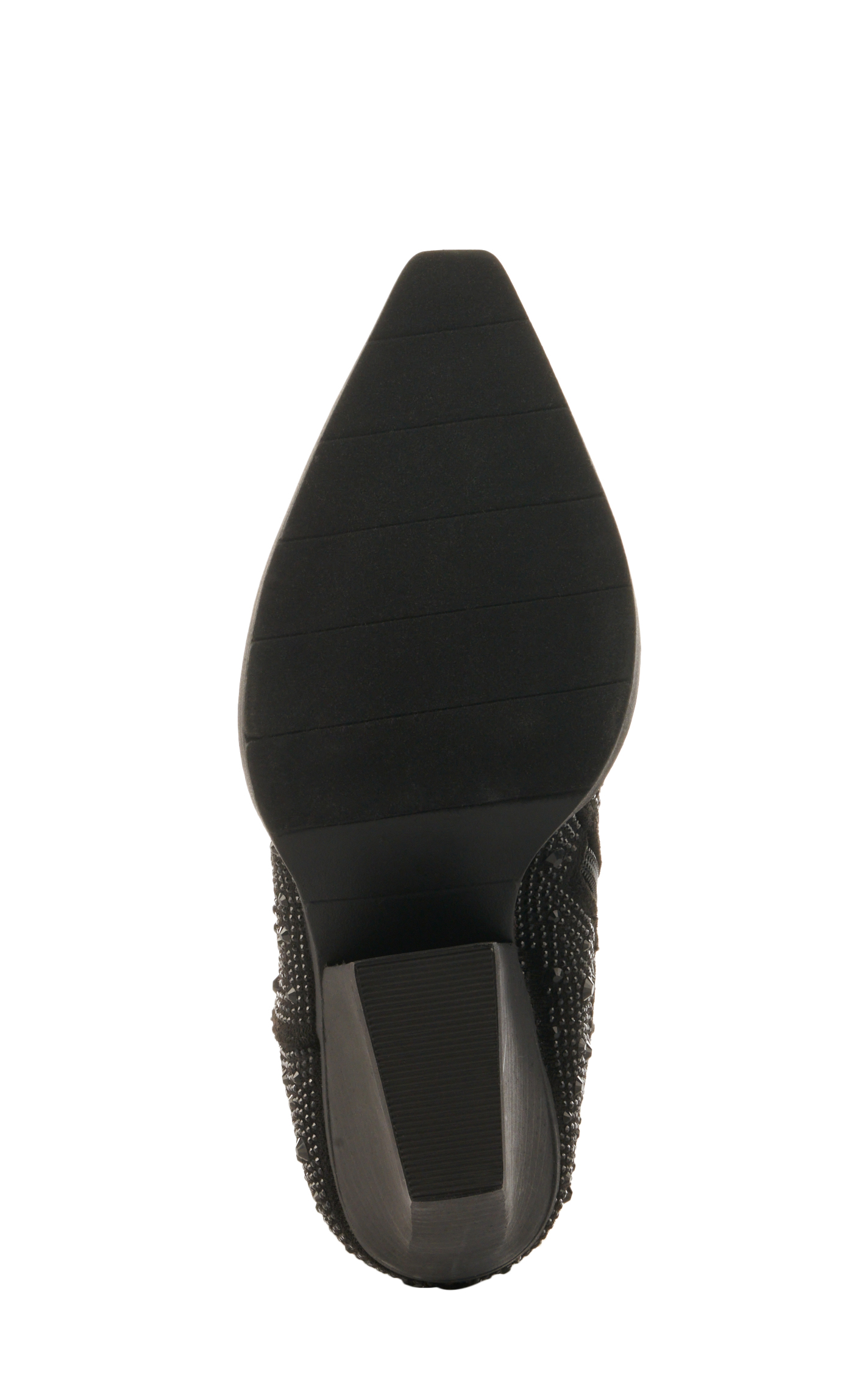 Very G Women's Karen Black Rhinestone Snip Toe Fashion Booties - Image 1