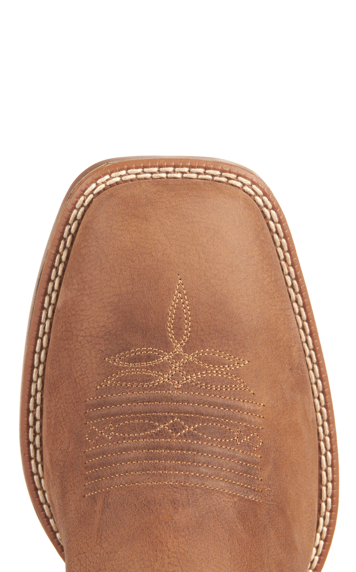 Ariat Men's Lasco Ultra Light Tan and Smoky Blue Bantamweight Wide Square Toe Cowboy Boots - Image 1
