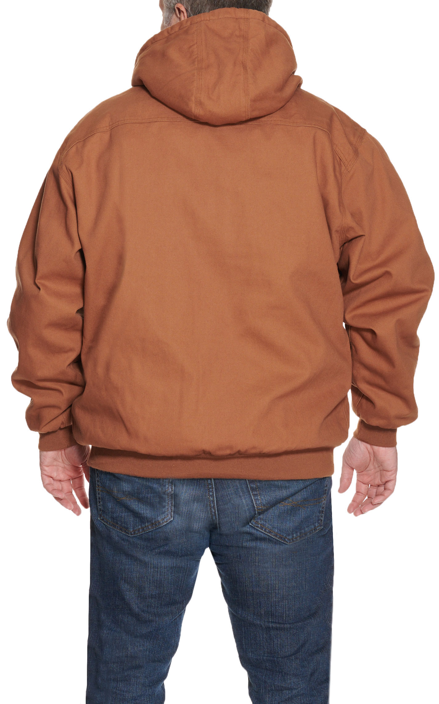 Cowboy Workwear Men's Clay Brown Hooded Canvas Jacket - Big & Tall - Image 1