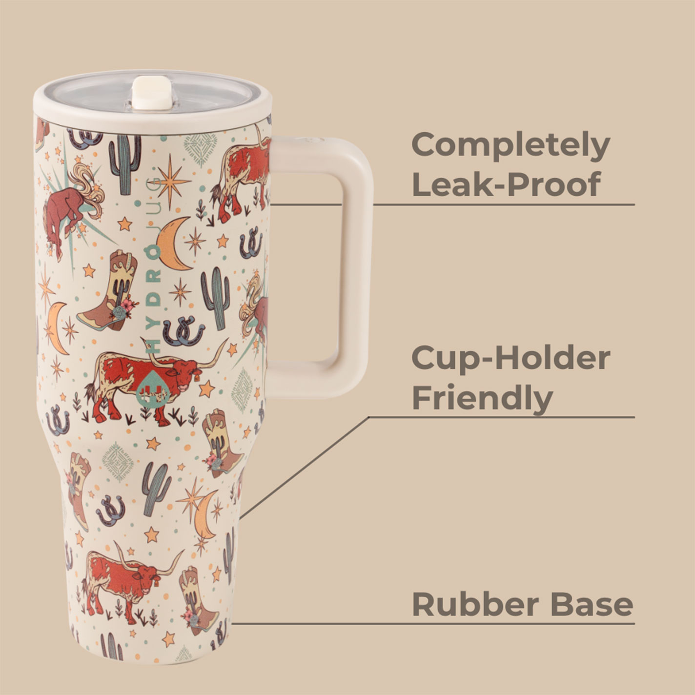 Hydrojug Rodeo Print 32 oz Insulated Mug - Image 1