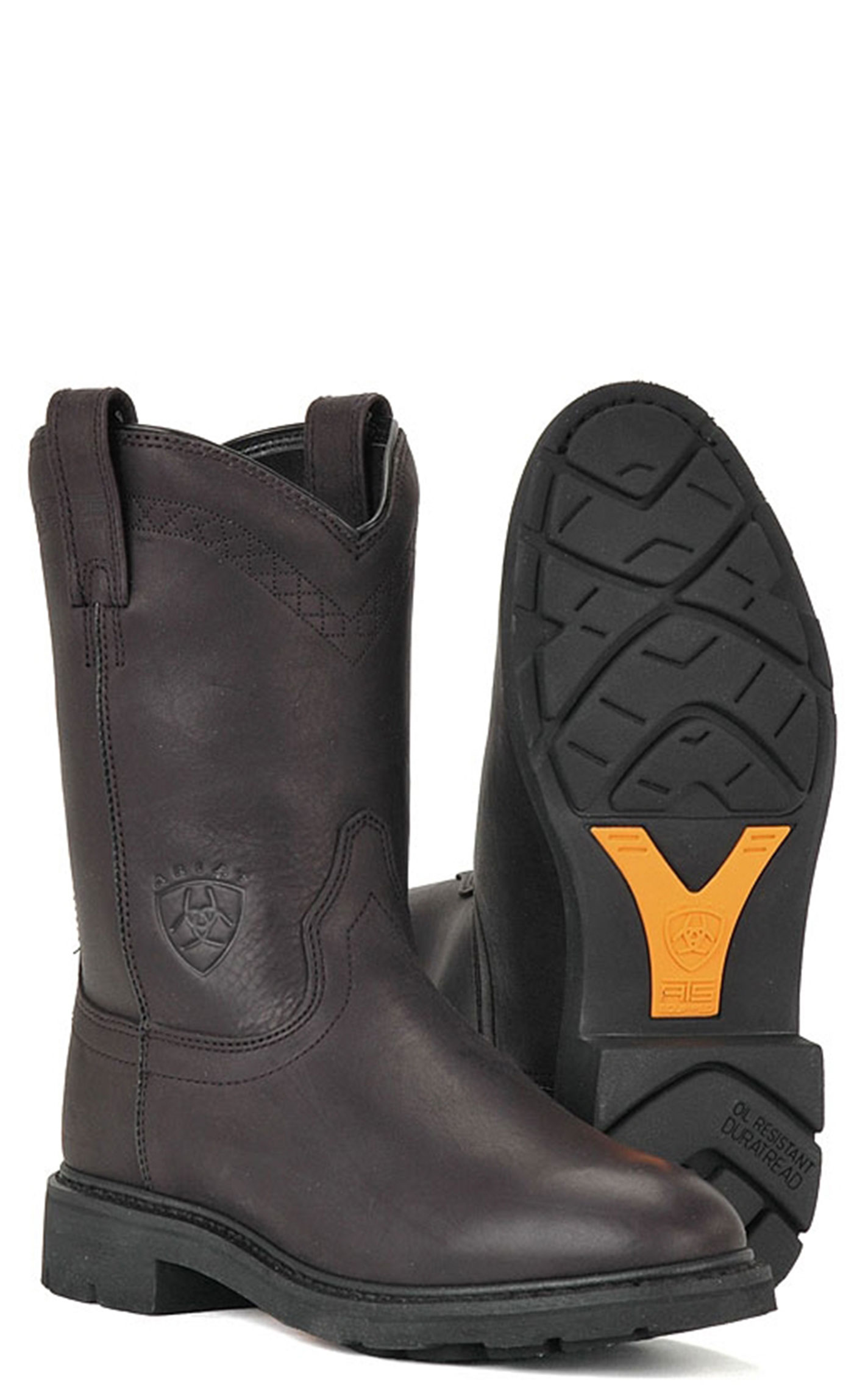 Ariat Men's Sierra Black Round Toe Work Boot - Image 1