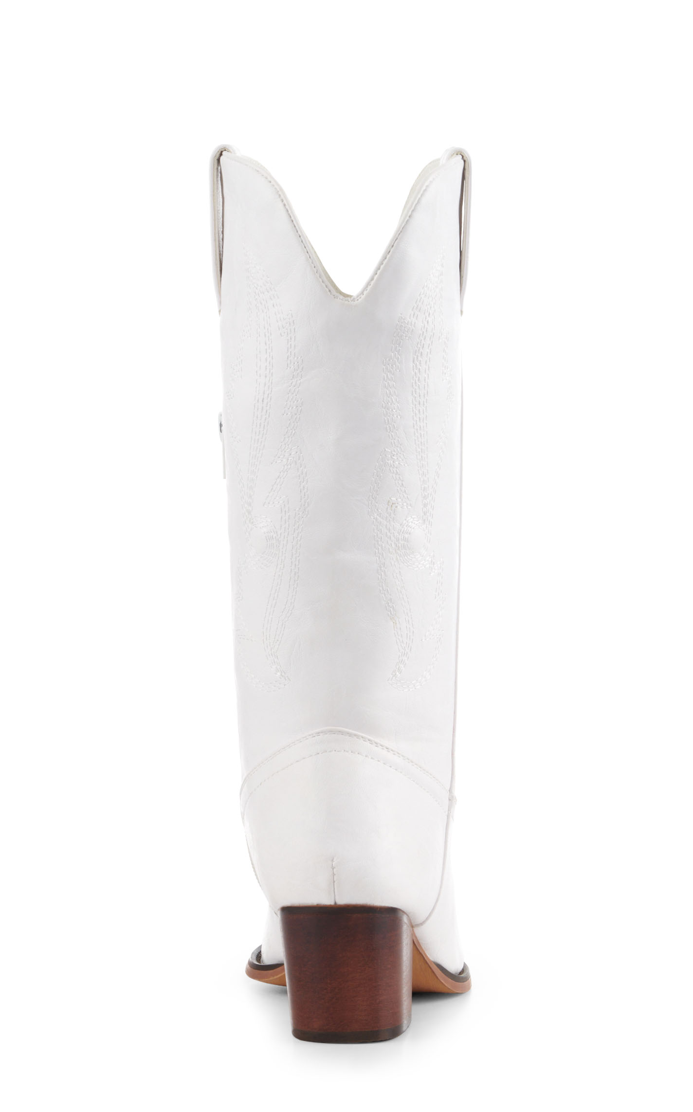 Roper Women's Nettie White Faux Leather Snip Toe Cowboy Boots - Image 1