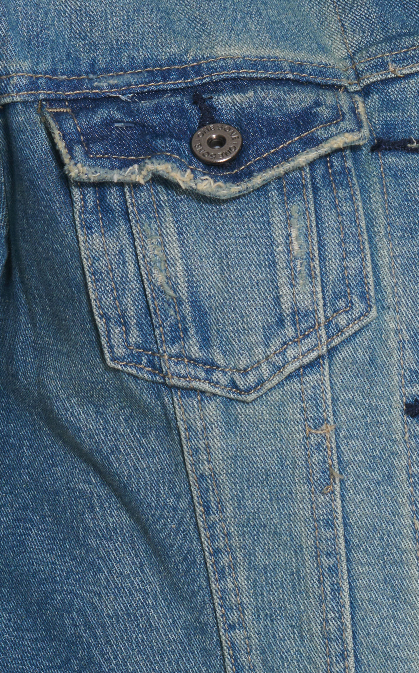One5One Women's Antiqued Denim Jacket - Image 1