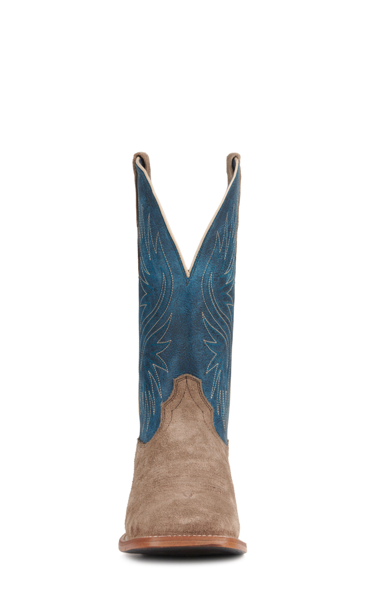 Ariat Men's Circuit Rockridge Smokey Roughout and Blue TekStep SmartLite Wide Square Toe Cowboy Boots - Image 1