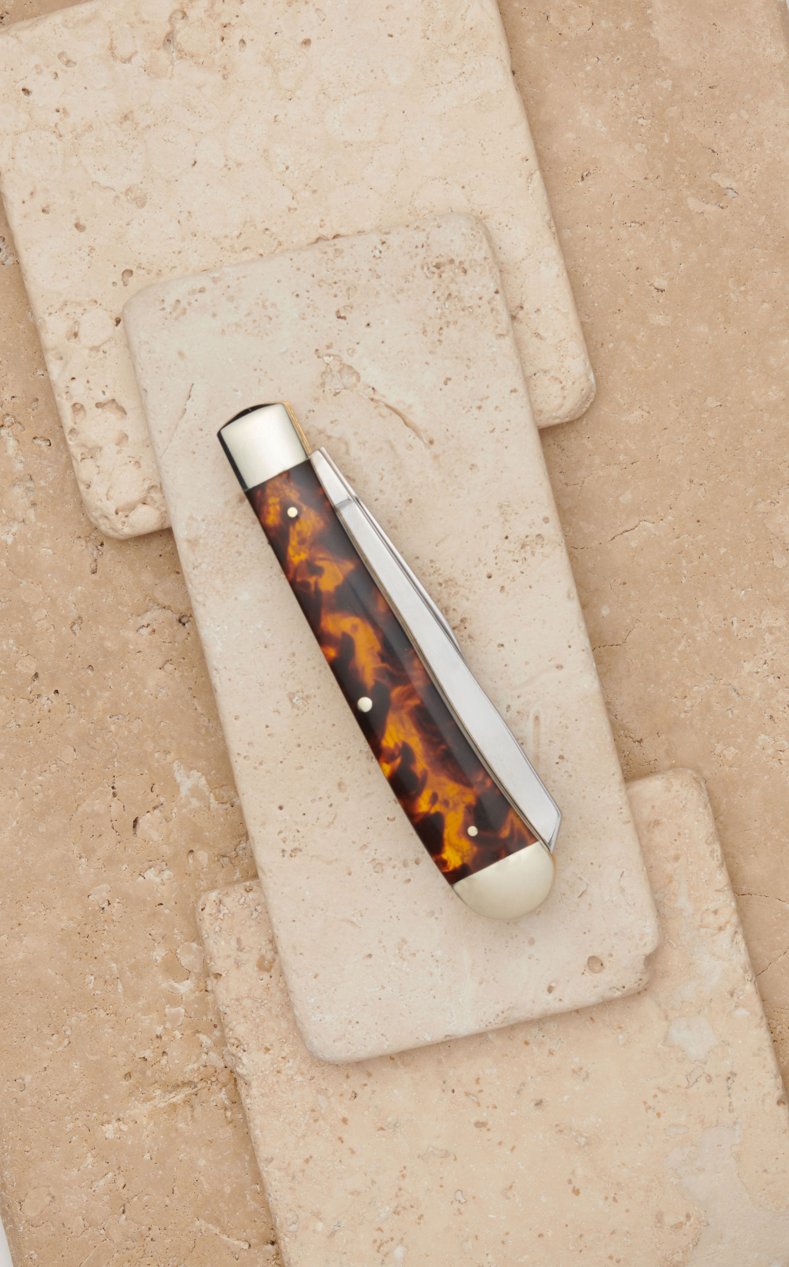 Tree Brand by Boker Traditional Series Faux Tortoise Handle Trapper Pocket Knife - Image 1