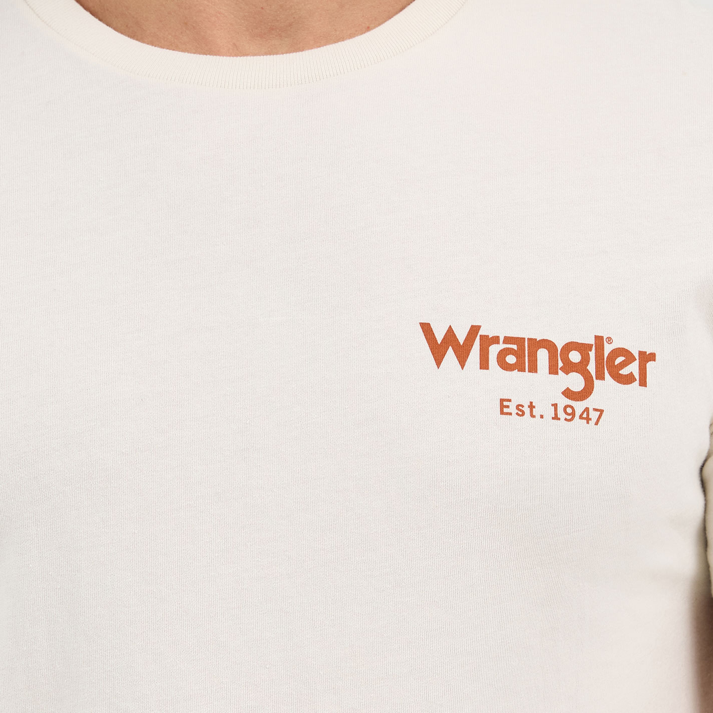 Wrangler Men's White Bronc & Rider Logo Graphic T-Shirt - Image 1