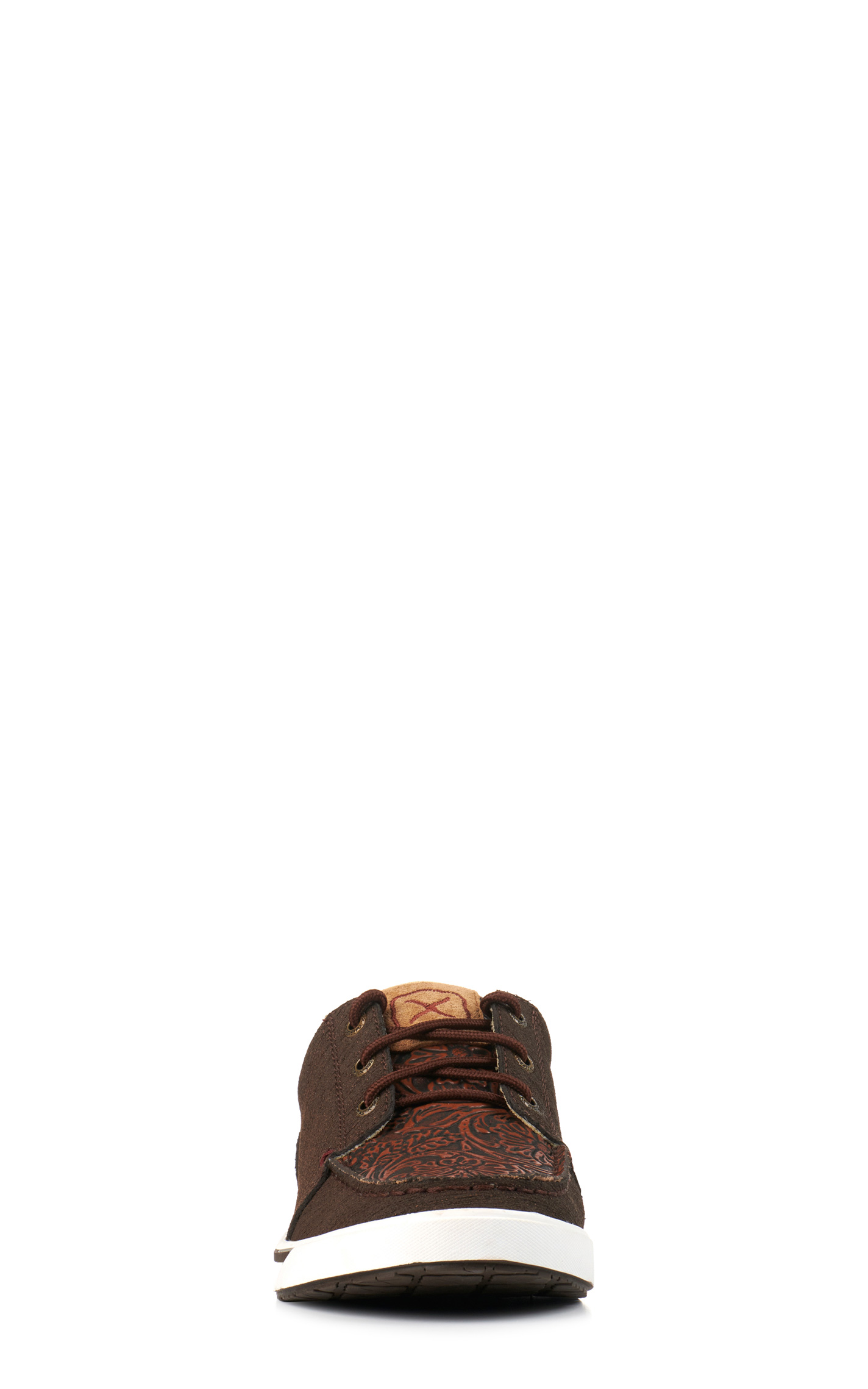 Twisted X Women's Kicks Cocoa with Tooled Insert Lace Up Sneakers Casual Shoe - Image 1