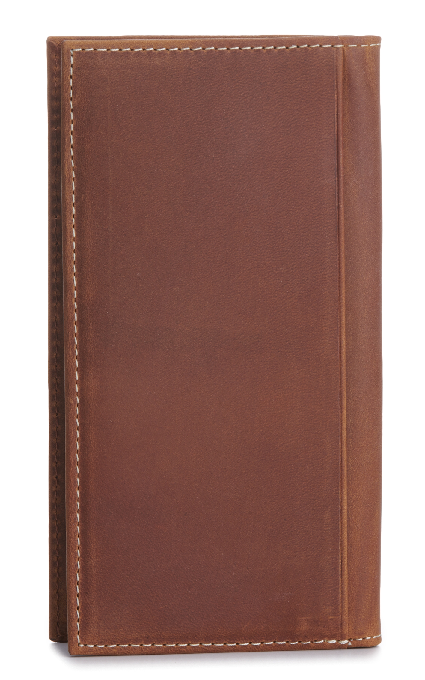 Ariat Men's Brown Embossed Shield Logo Wallet / Checkbook Cover - Image 1