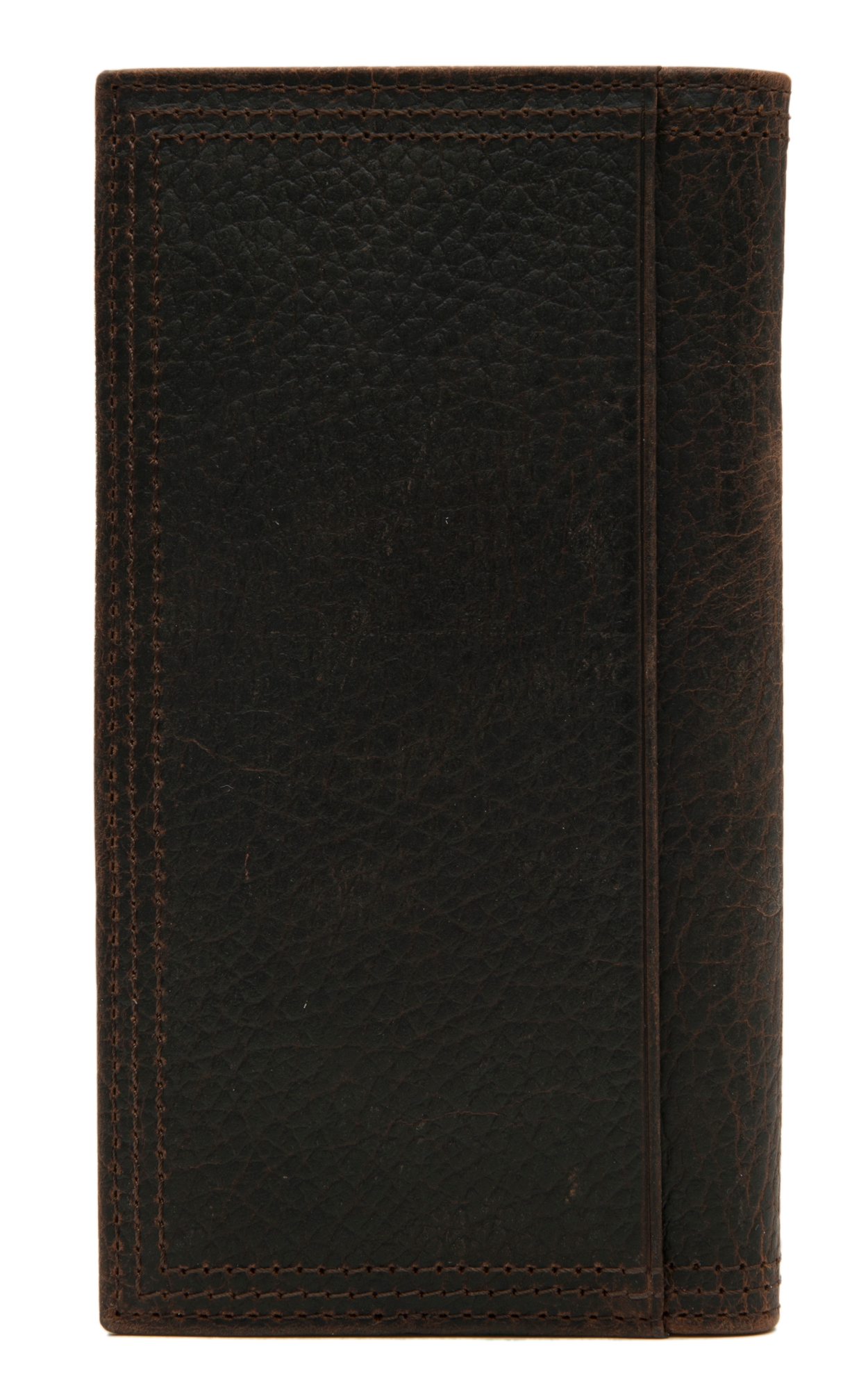 Ariat Performance Work Dark Rowdy Brown Leather Checkbook / Rodeo Wallet - Image 1