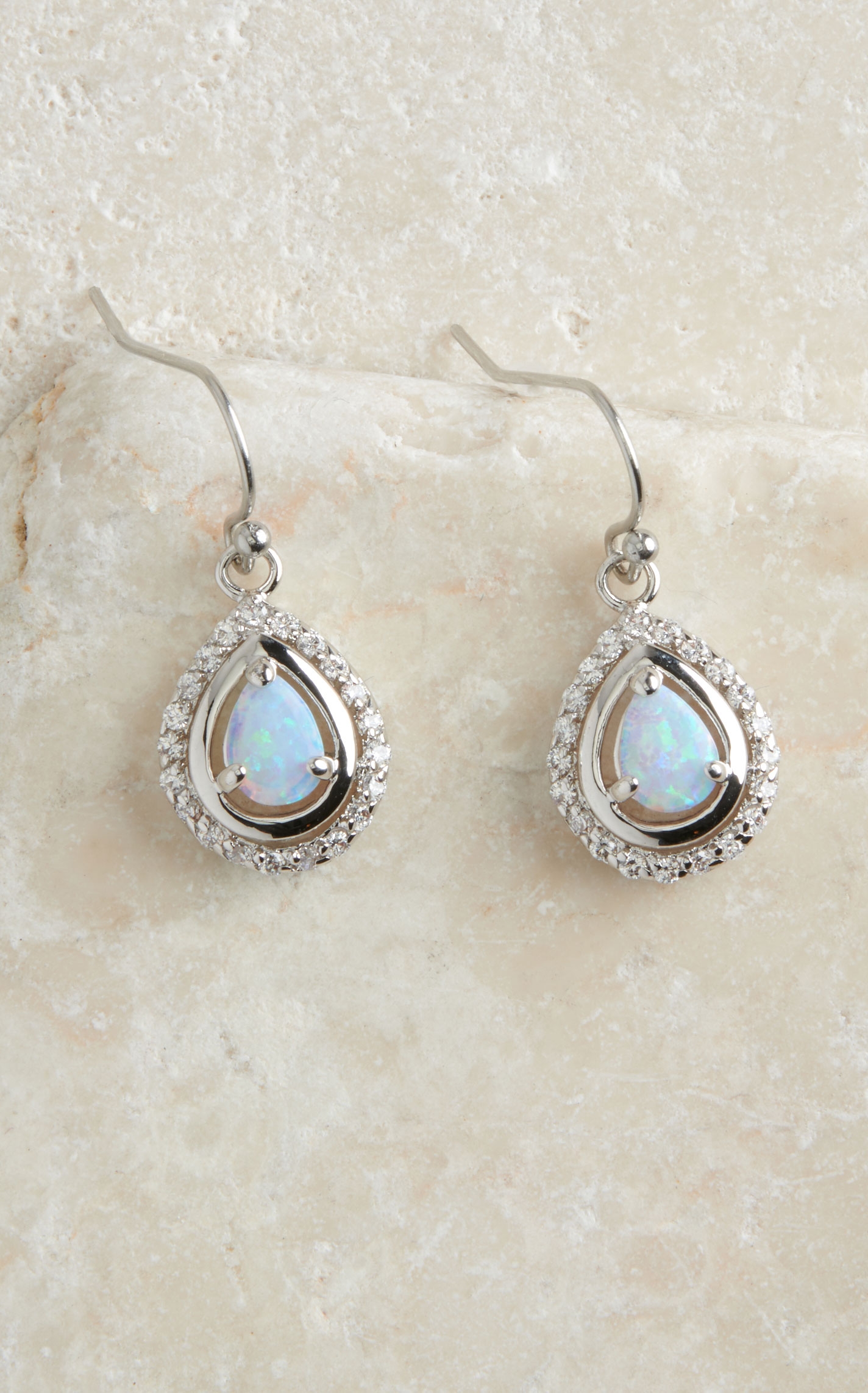 Montana Silversmiths River Lights on Ice Teardrop Earrings - Image 1