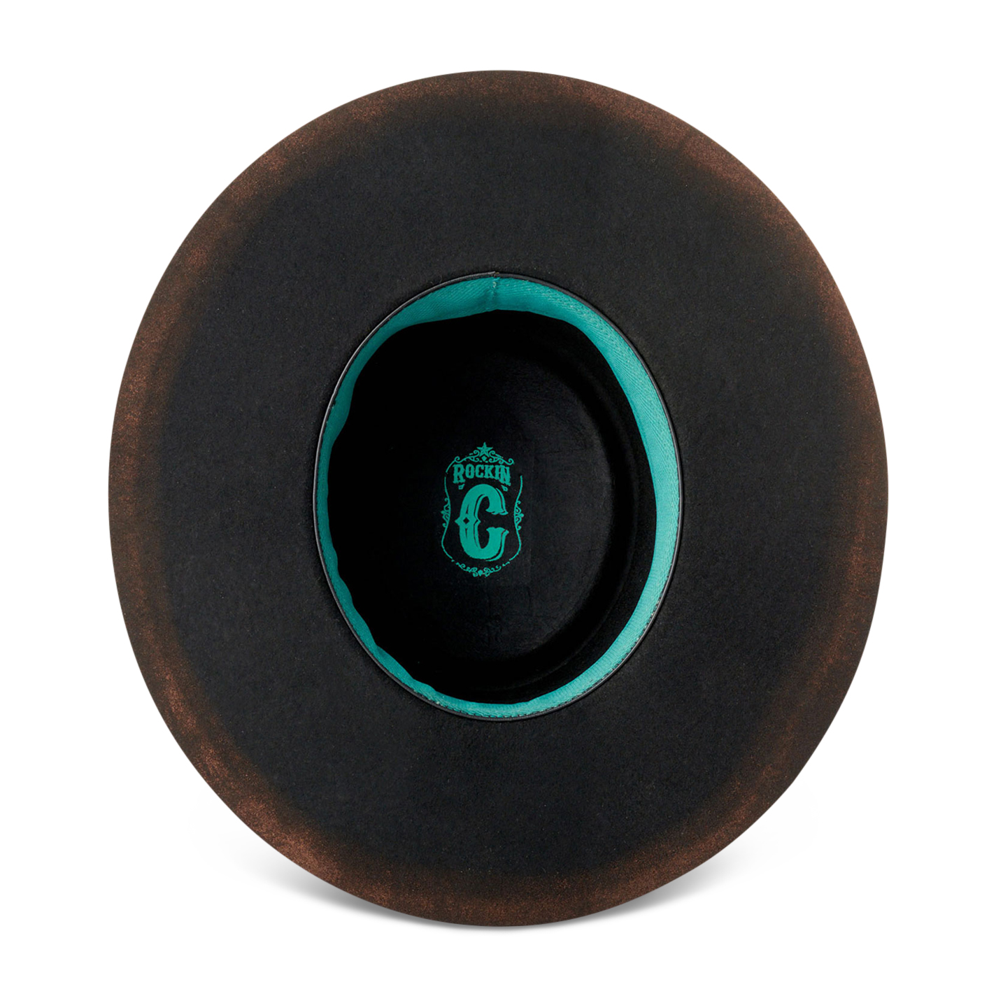 Rockin' C Women's Burned Black Arrowhead with Cactus Pin and Aztec Ribbon Band Wool Hat - Image 4