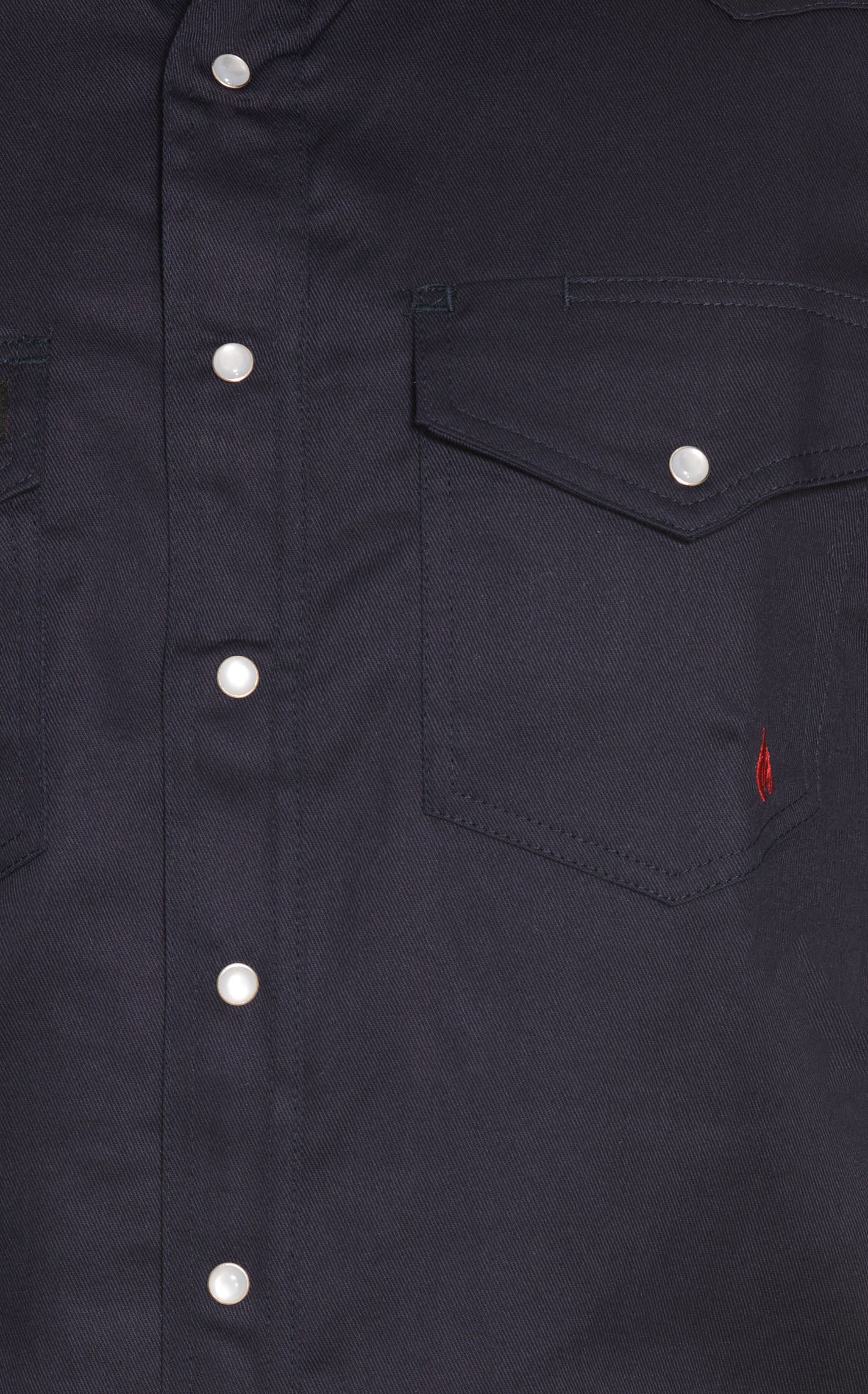 Forge Men's Navy Long Sleeve FR Work Shirt - Image 1