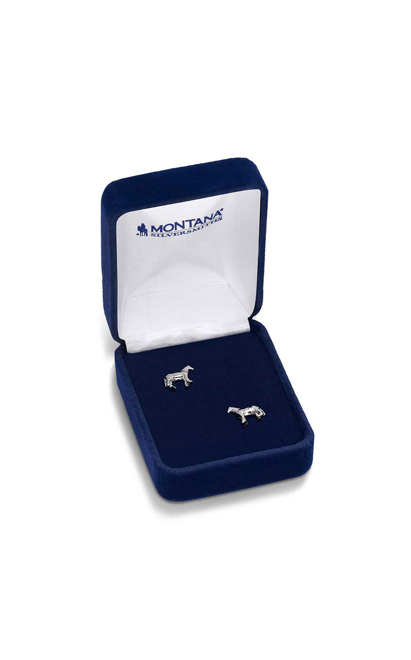 Montana Silversmiths Silver Quarter Horse Earrings - Image 1