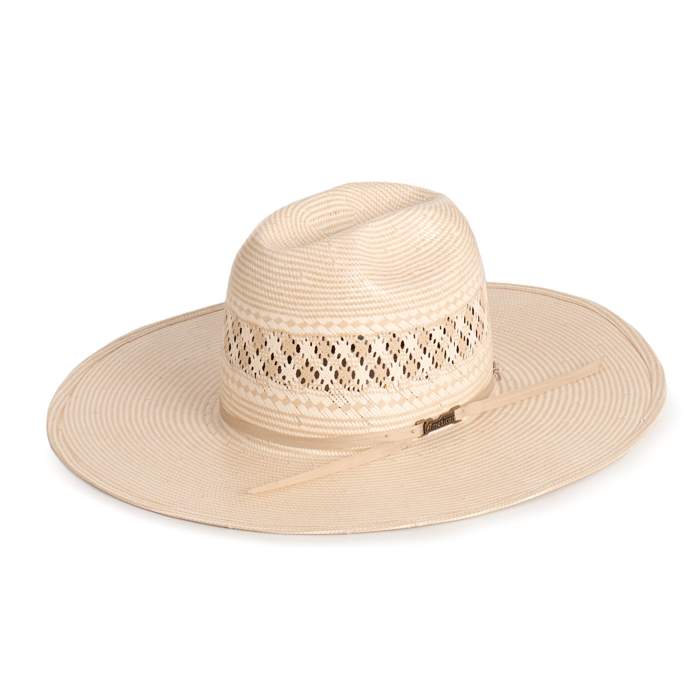 American Hat Two Tone Vented Minnick  Crown Straw Cowboy Hat - Image 1