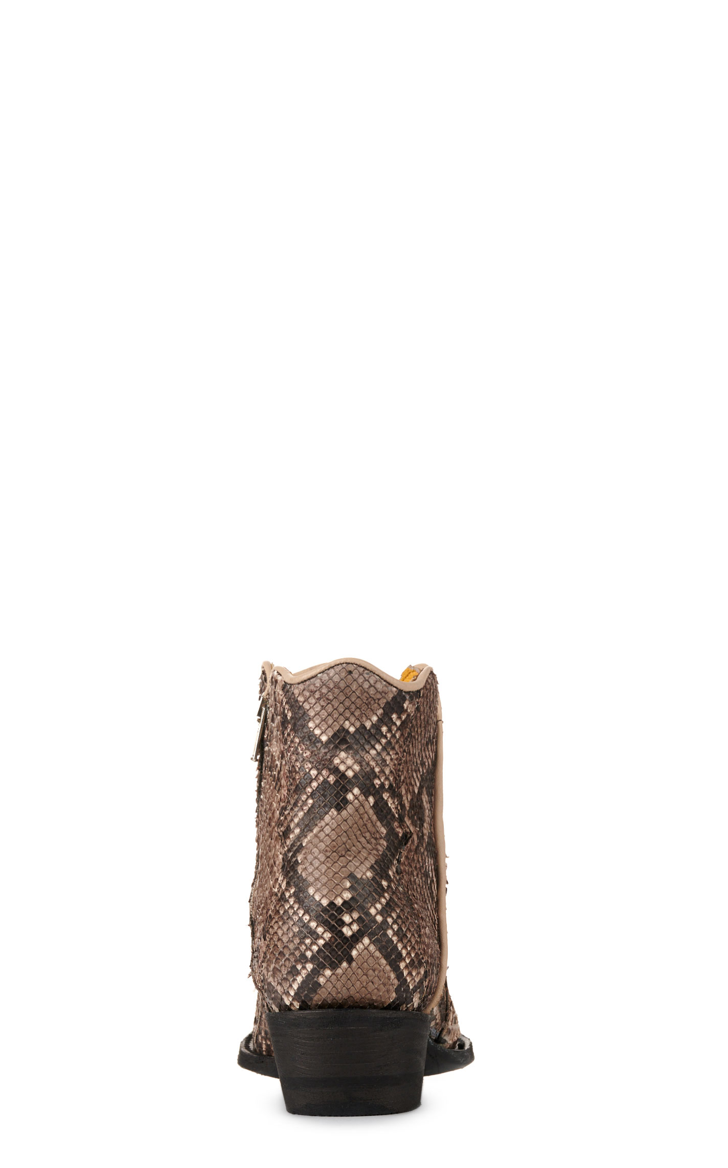 Cavender's Women's Rustic Natural Python Snip Toe Western Booties - Image 1