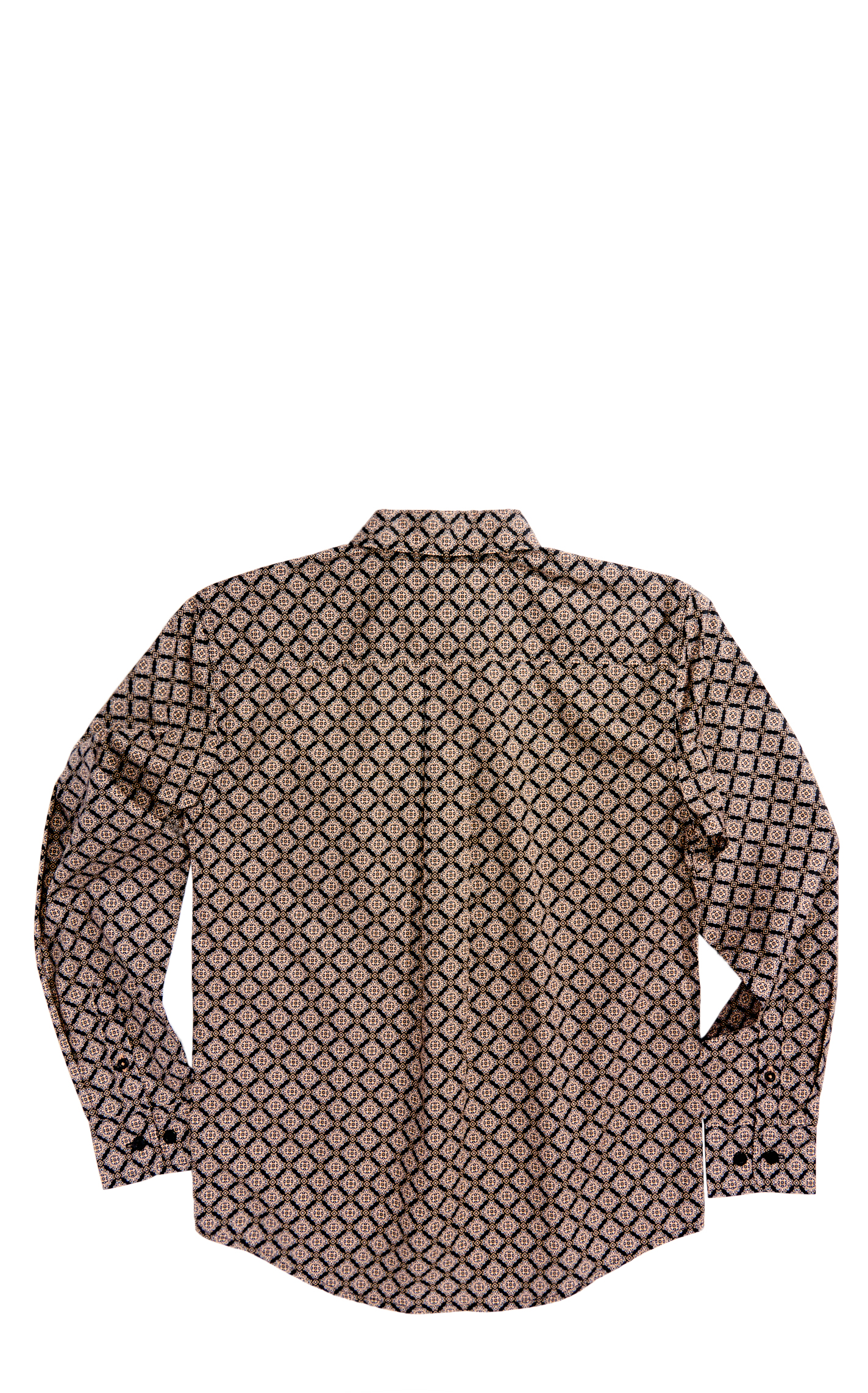 Cinch Boy's Black & Antique Gold Geo Print Western Shirt - Image 1