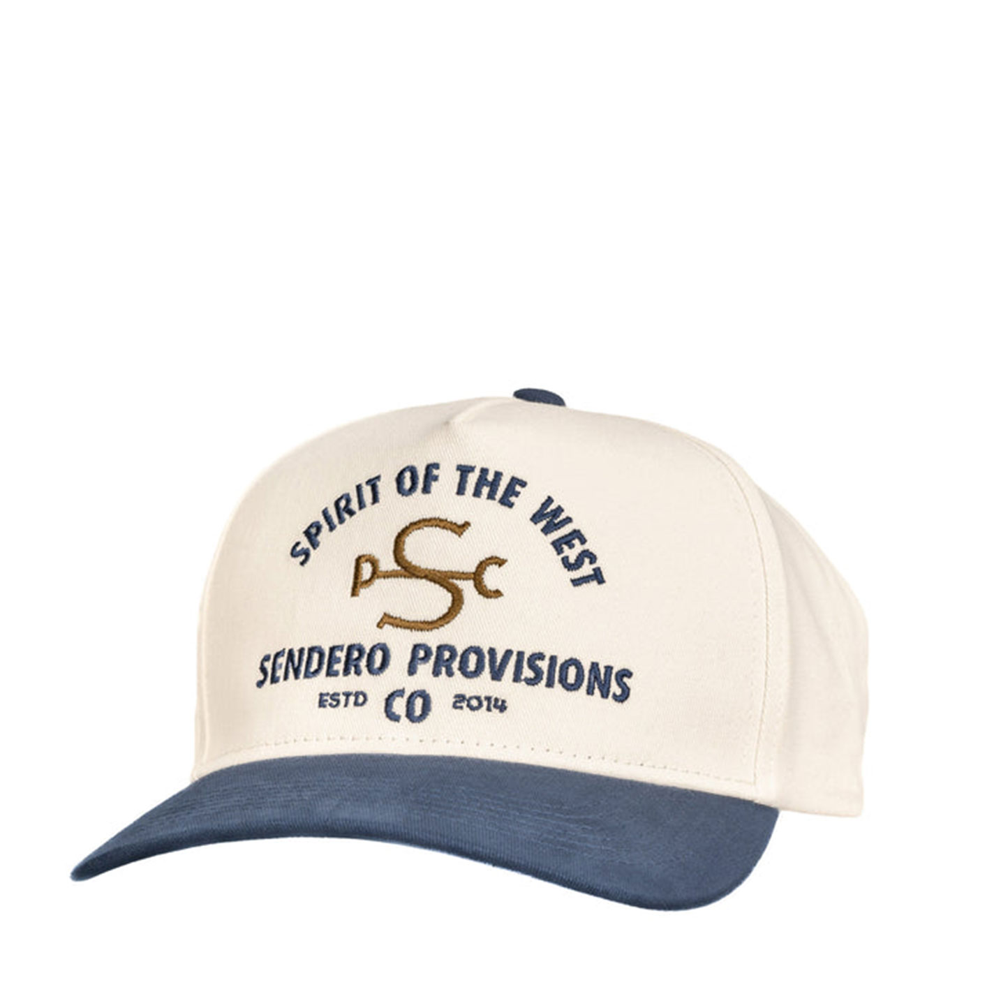 Sendero Provisions Co. Bone & Navy S BAR Logo Cap - Image 1