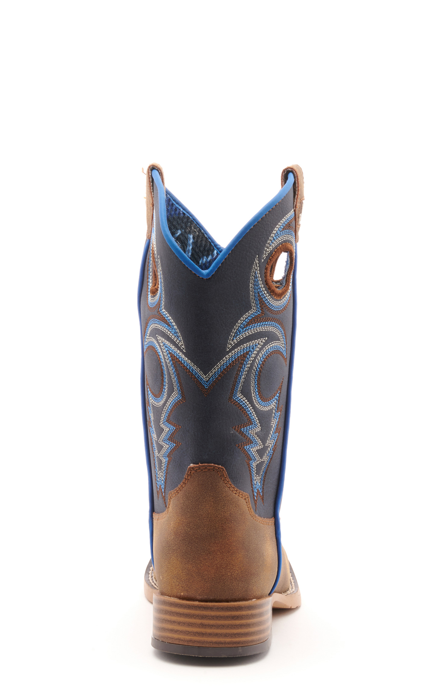 Twister Kids Ben Brown and Navy Square Toe Cowboy Boots - Image 1