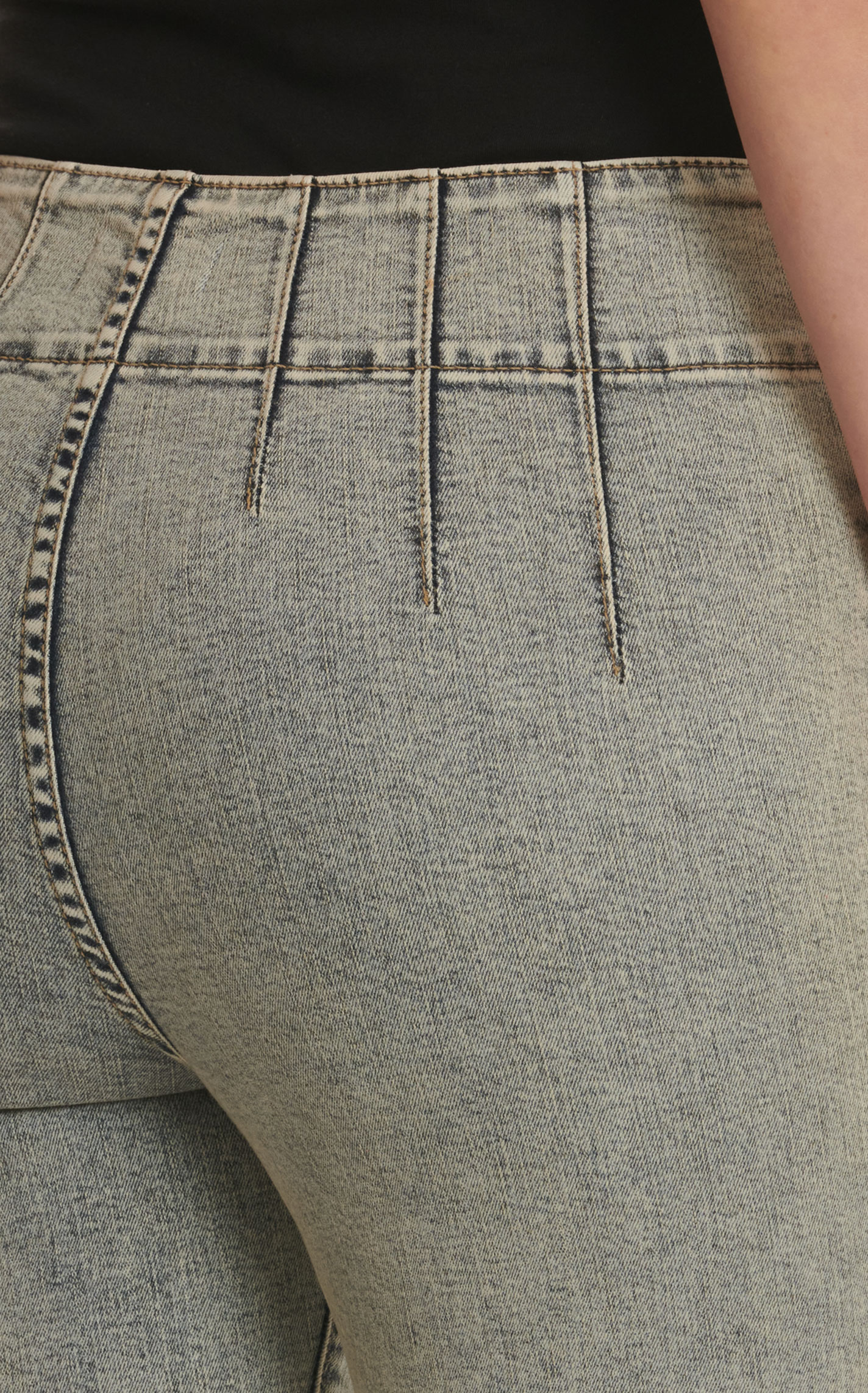 Sneak Peek Women's Light Wash High Rise No Pocket Flare Leg Jeans - Image 1