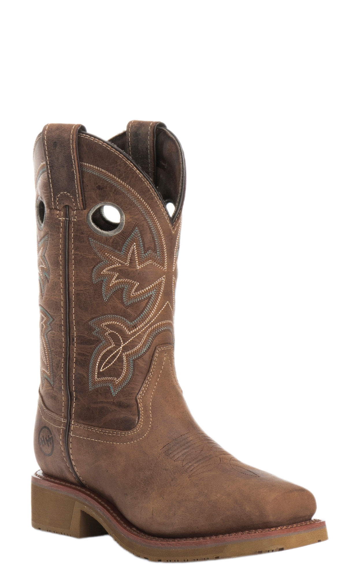 Double H Women's Haddie Chestnut Square Composite Toe Work Boot - Image 1