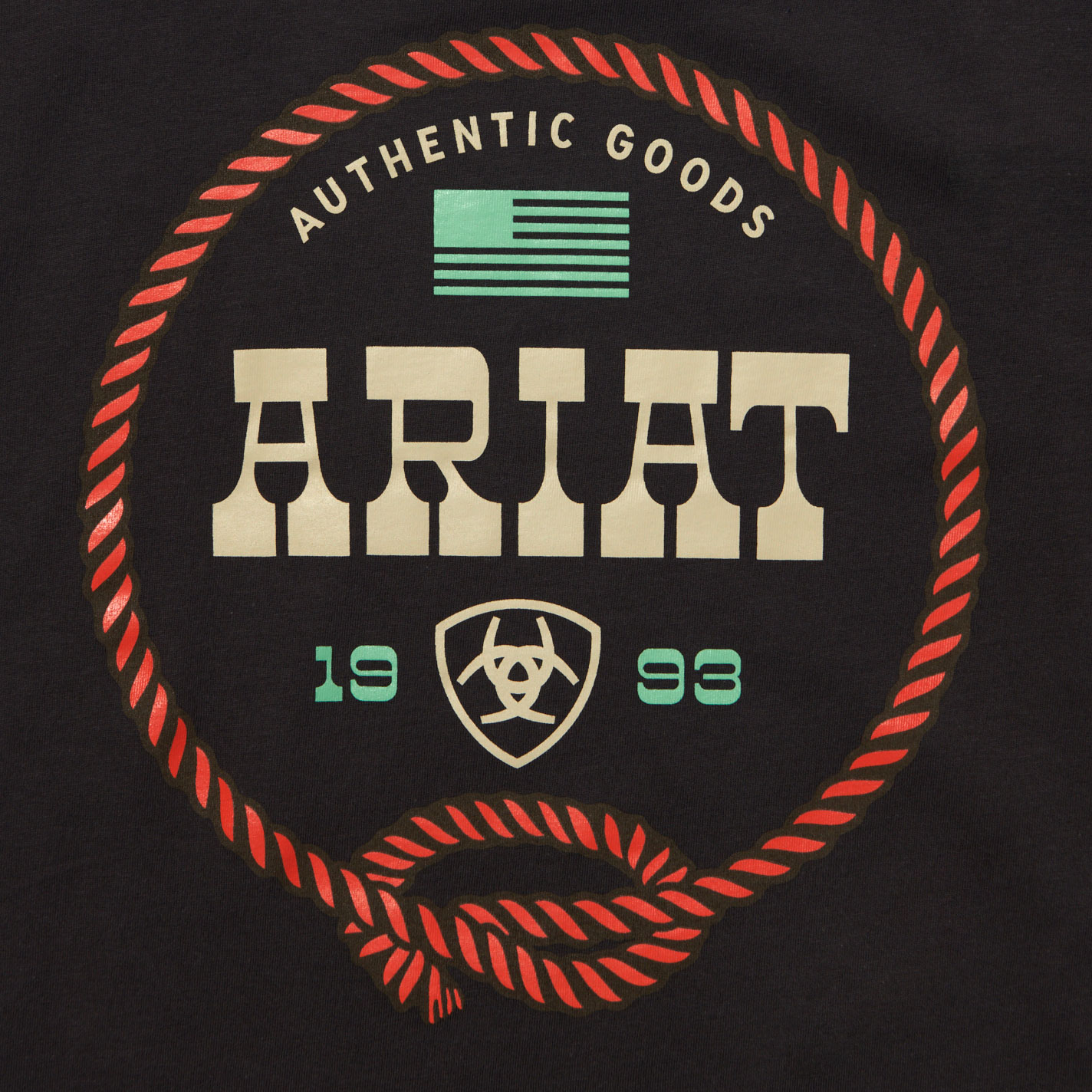 Ariat Boy's Charcoal Authentic Goods Logo Graphic T-Shirt - Image 1