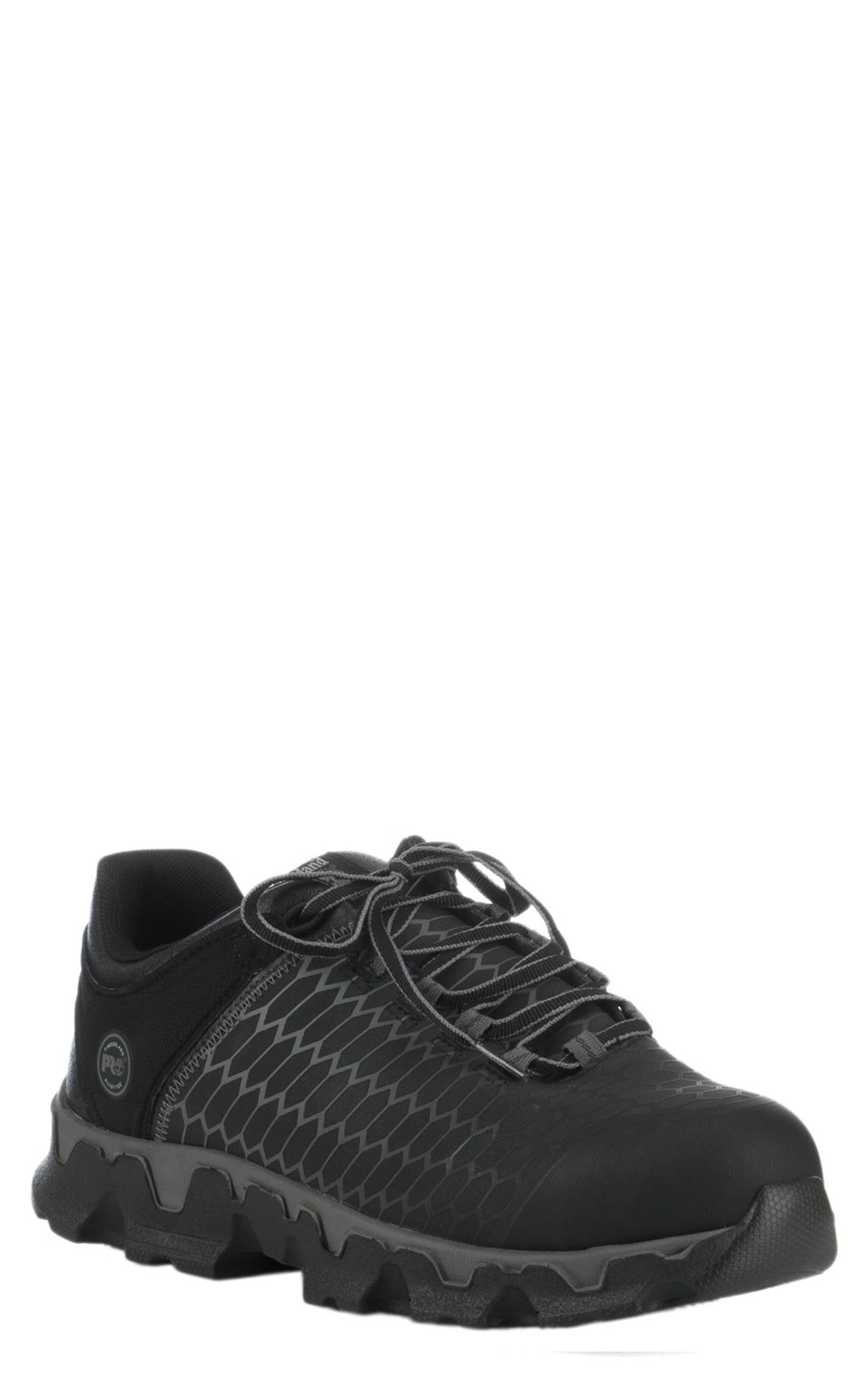 Timberland PRO Men's Powertrain Black Round Alloy Toe Lace Up Work Shoe - Image 1
