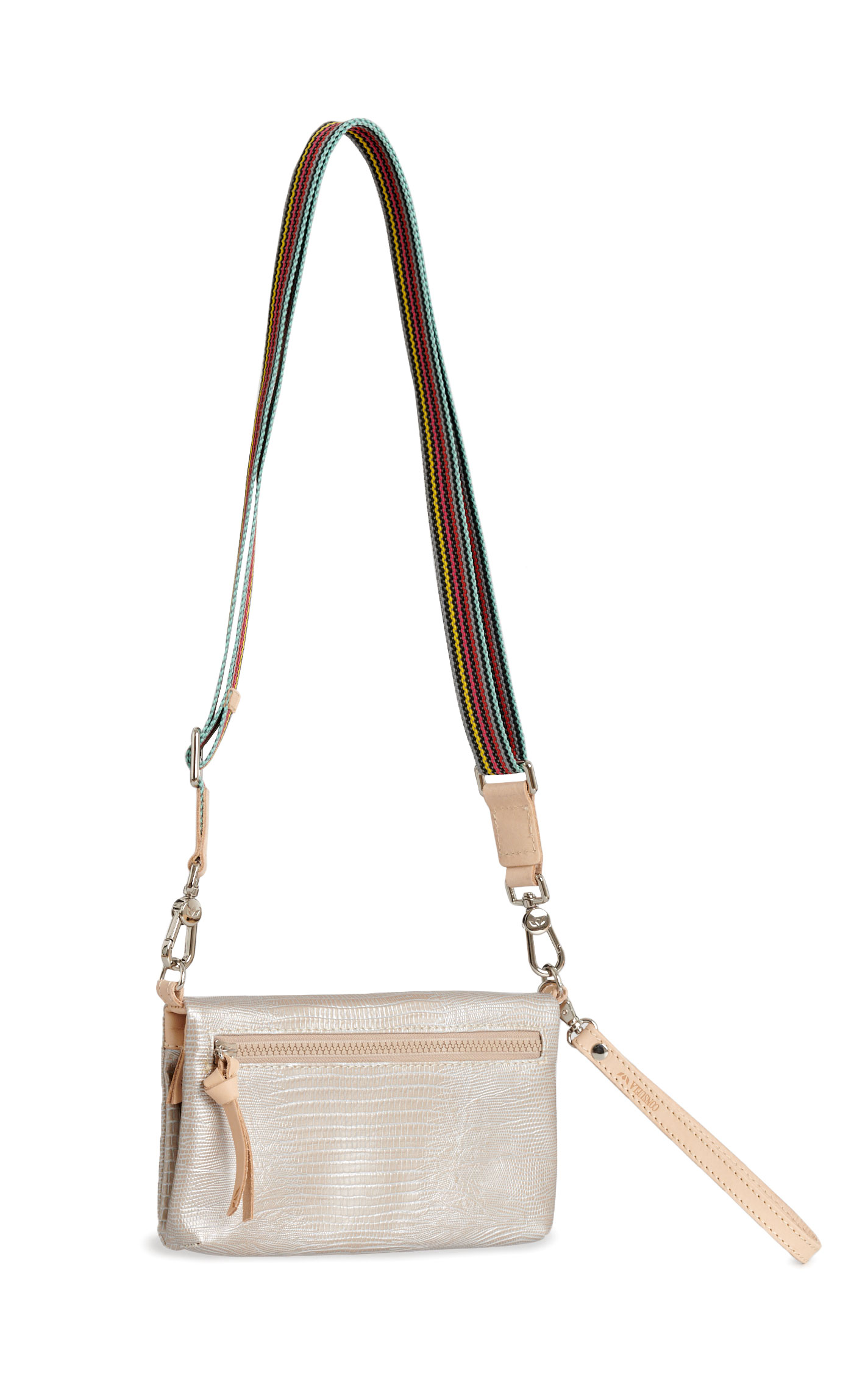 Consuela Celeste Silver Reptile Uptown Crossbody Bag - Image 1