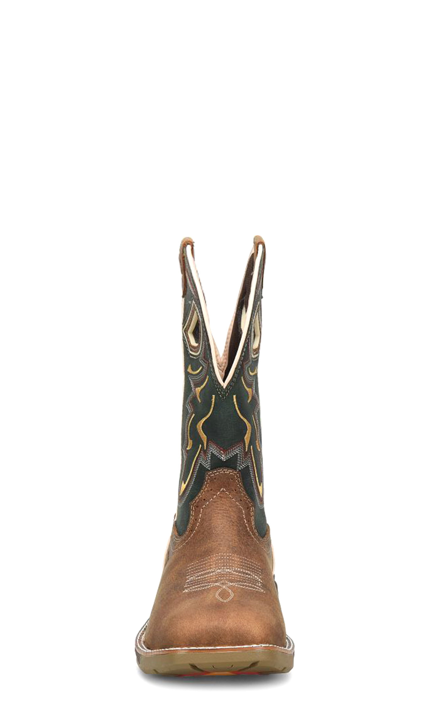 Double H Men's Tan and Evergreen Leather Square Composite Toe Work Boot - Image 1