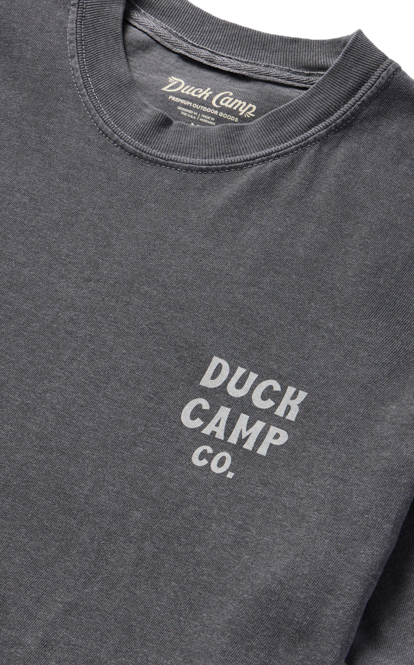 Duck Camp Men's Black Pepper Skip Work Logo T-Shirt - Image 1