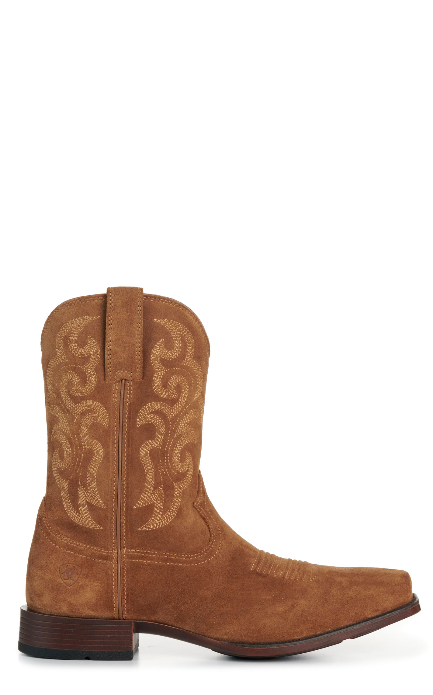 Ariat Men's Chestnut Suede Bantamweight Bodie Square Toe Cowboy Boots - Image 1