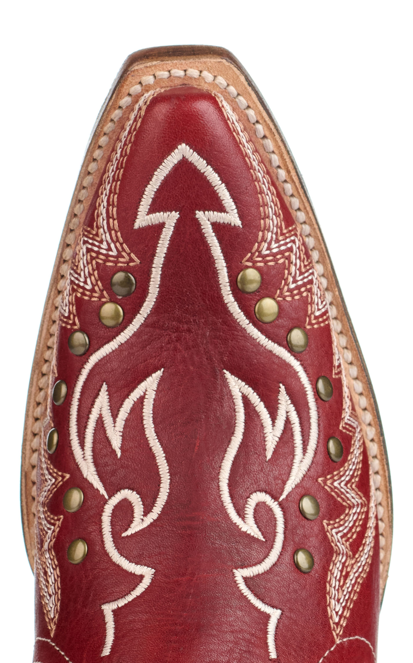 Circle G by Corral Women's Red with Studs Snip Toe Cowboy Boots - Image 1