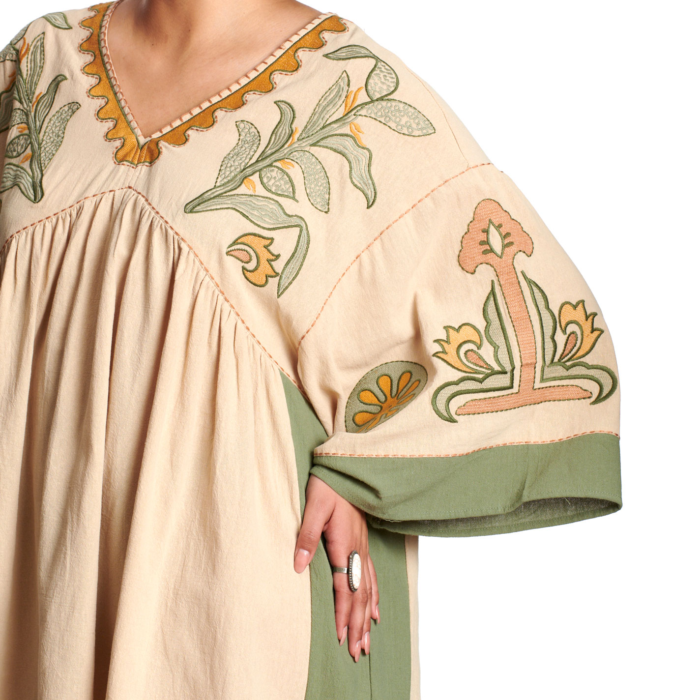 Easel Women's Ivory Embroidered Dress  - Image 1
