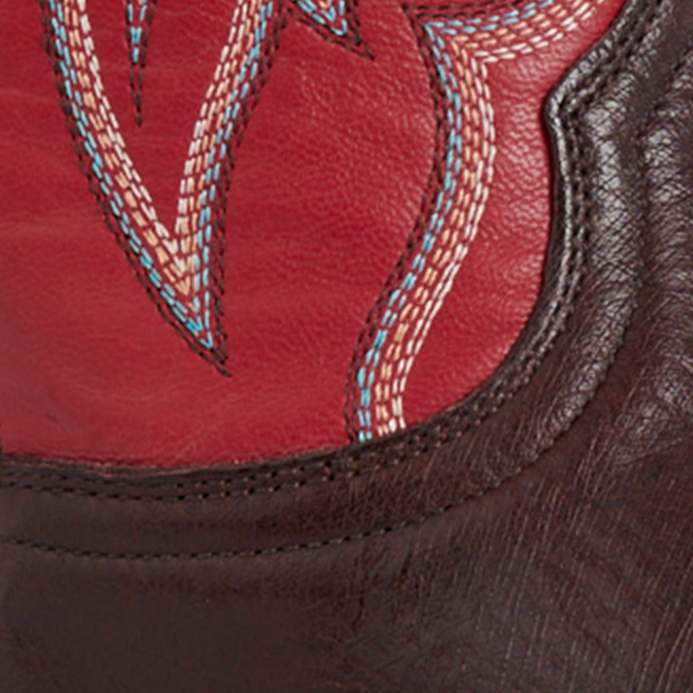 Resistol Men’s Nicotine & Red Smooth Quill Ostrich Cutter Toe Cowboy Boots - Image 1
