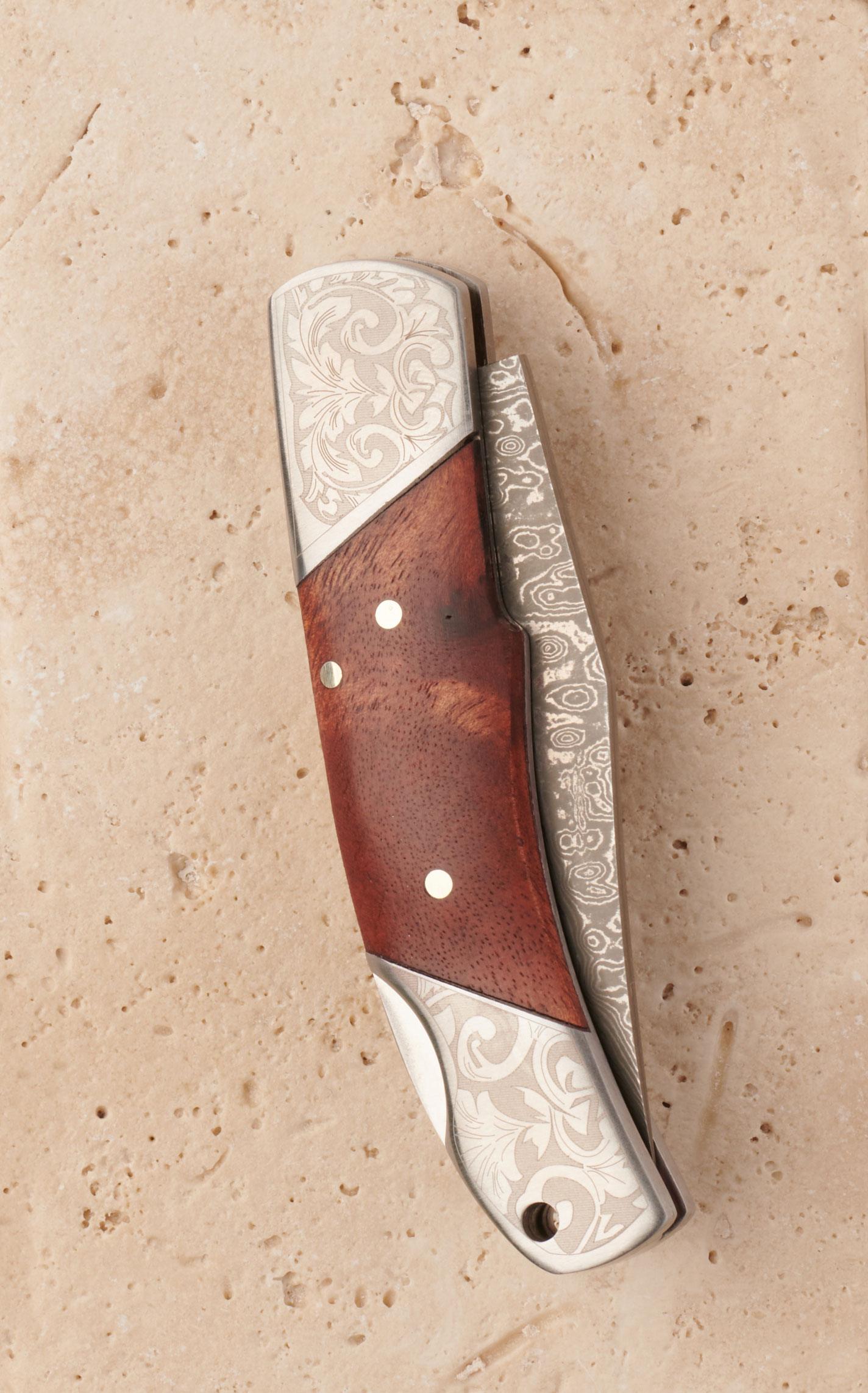 Boker Magnum Damascus Duke Pocket Knife - Image 1