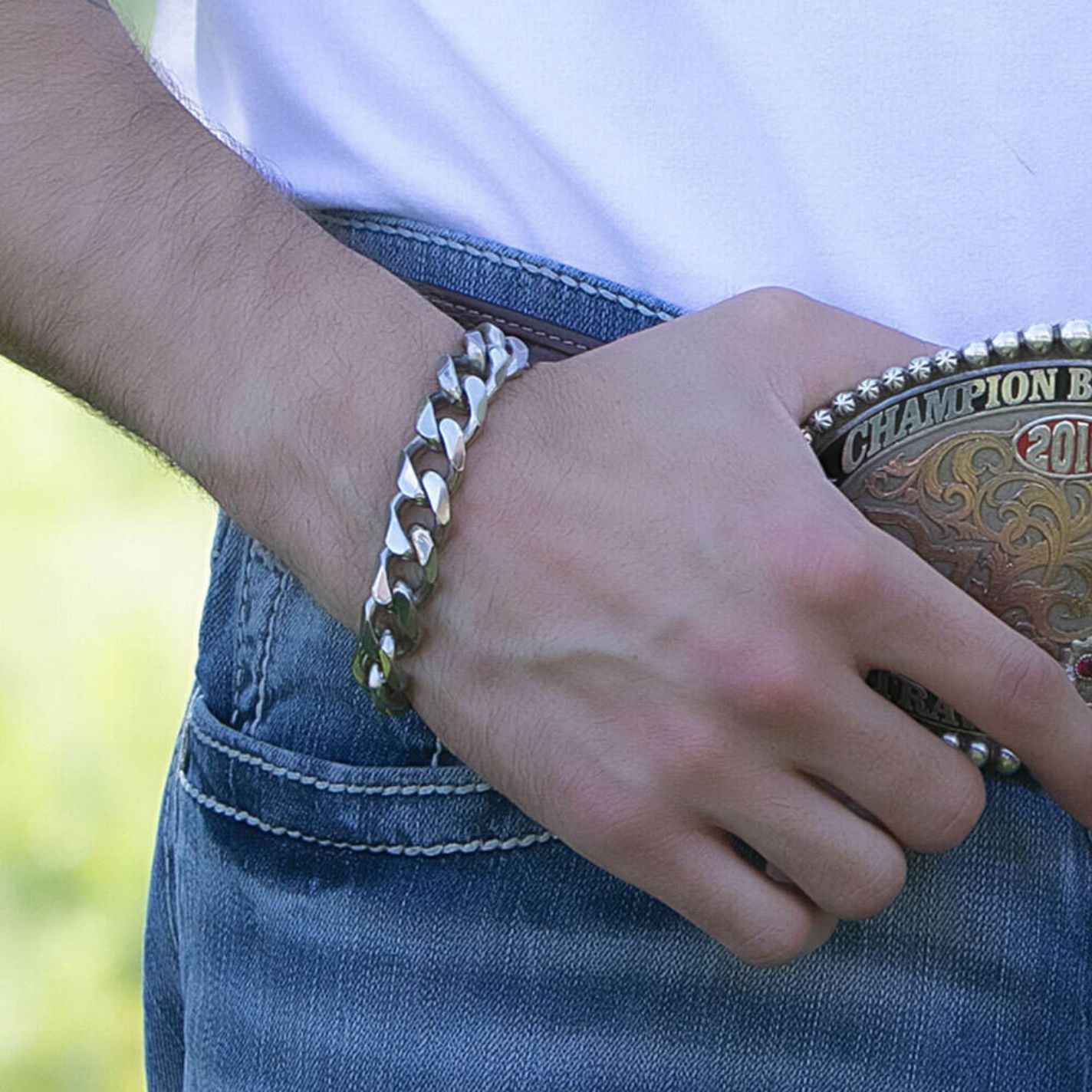 Montana Silversmiths Cuban Link Chain Bracelet - Image 1