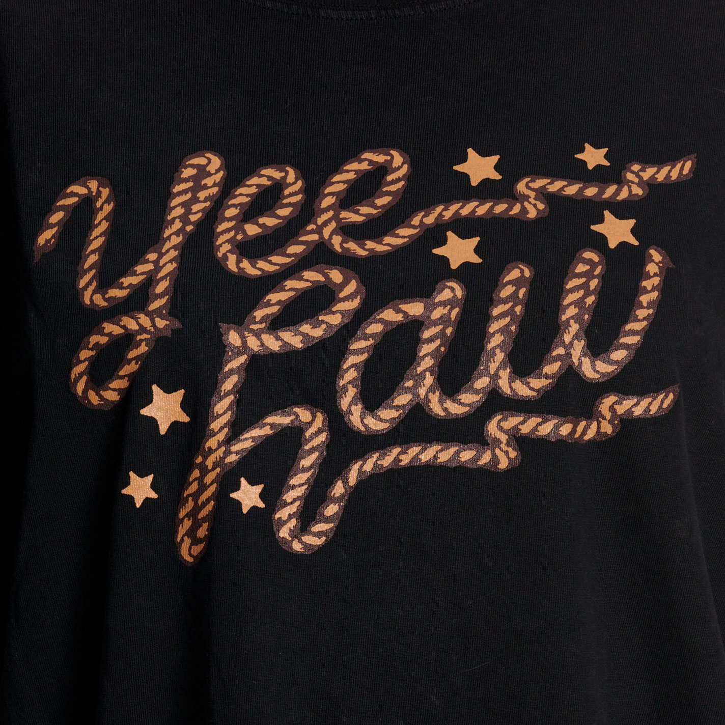 Double Zero Women's Black Yee Haw Graphic T-Shirt - Image 2