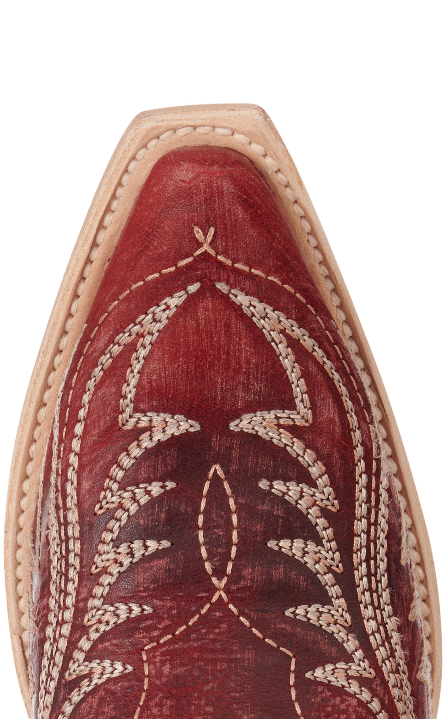 Circle G By Corral Women's Red & Sand Laser Stitched Snip Toe Cowboy Boots - Image 1