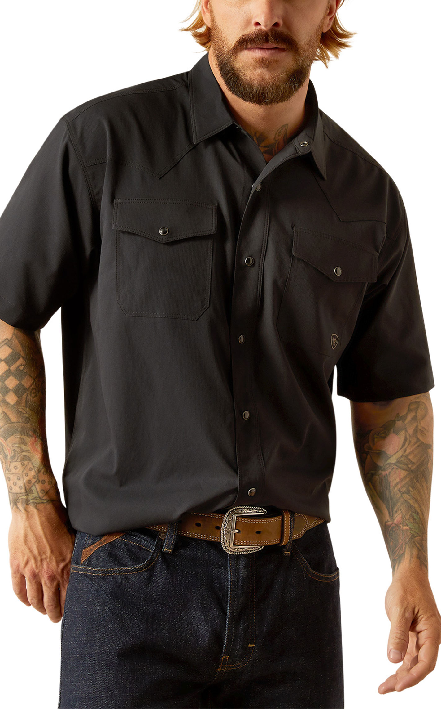 Ariat VentTek Solid Black Western Shirt  - Image 1
