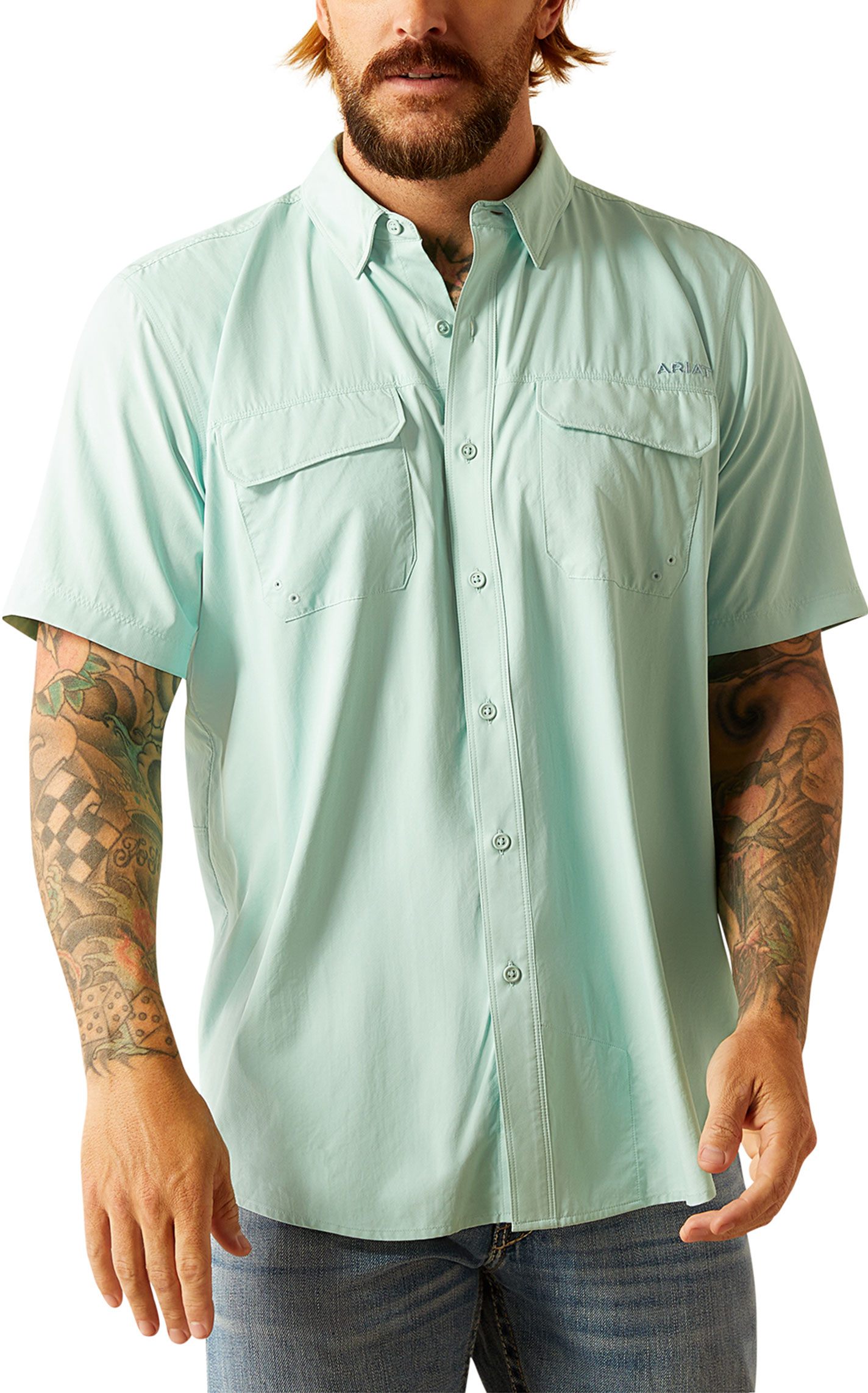 Ariat Men's VentTEK Outbound Soft Sage Shirt - Image 1