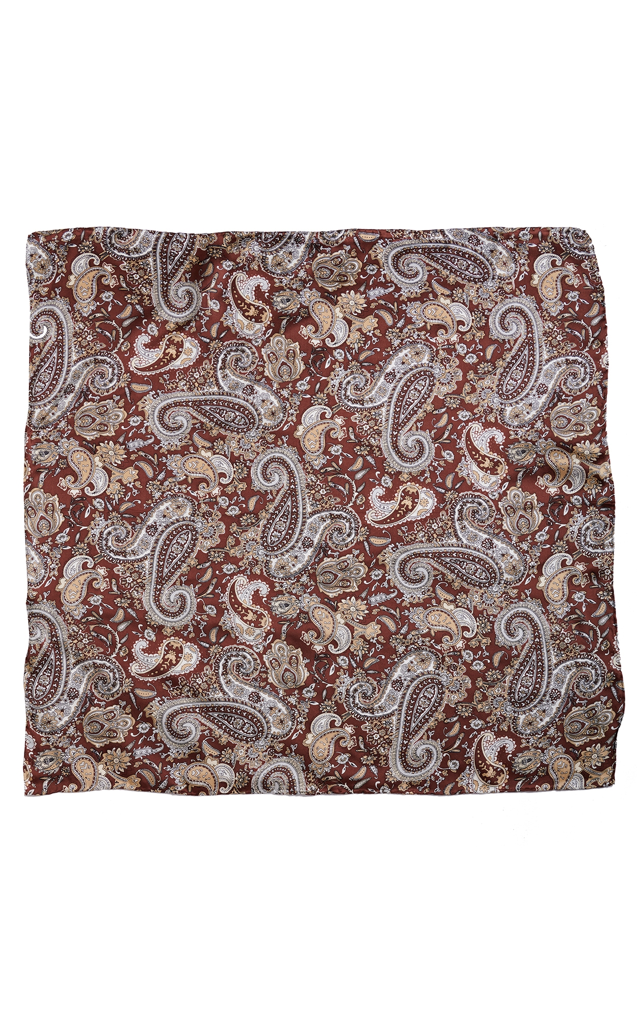 M&F Paisley Brown Wild Rags Scarf - Image 1