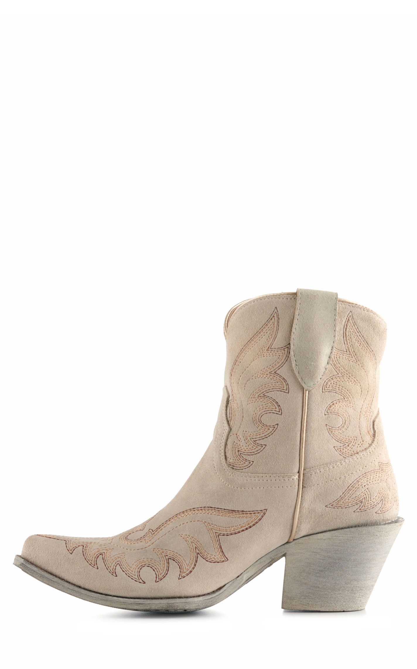 Ariat Women's Chandler Cloud White Suede Snip Toe Booties - Image 1