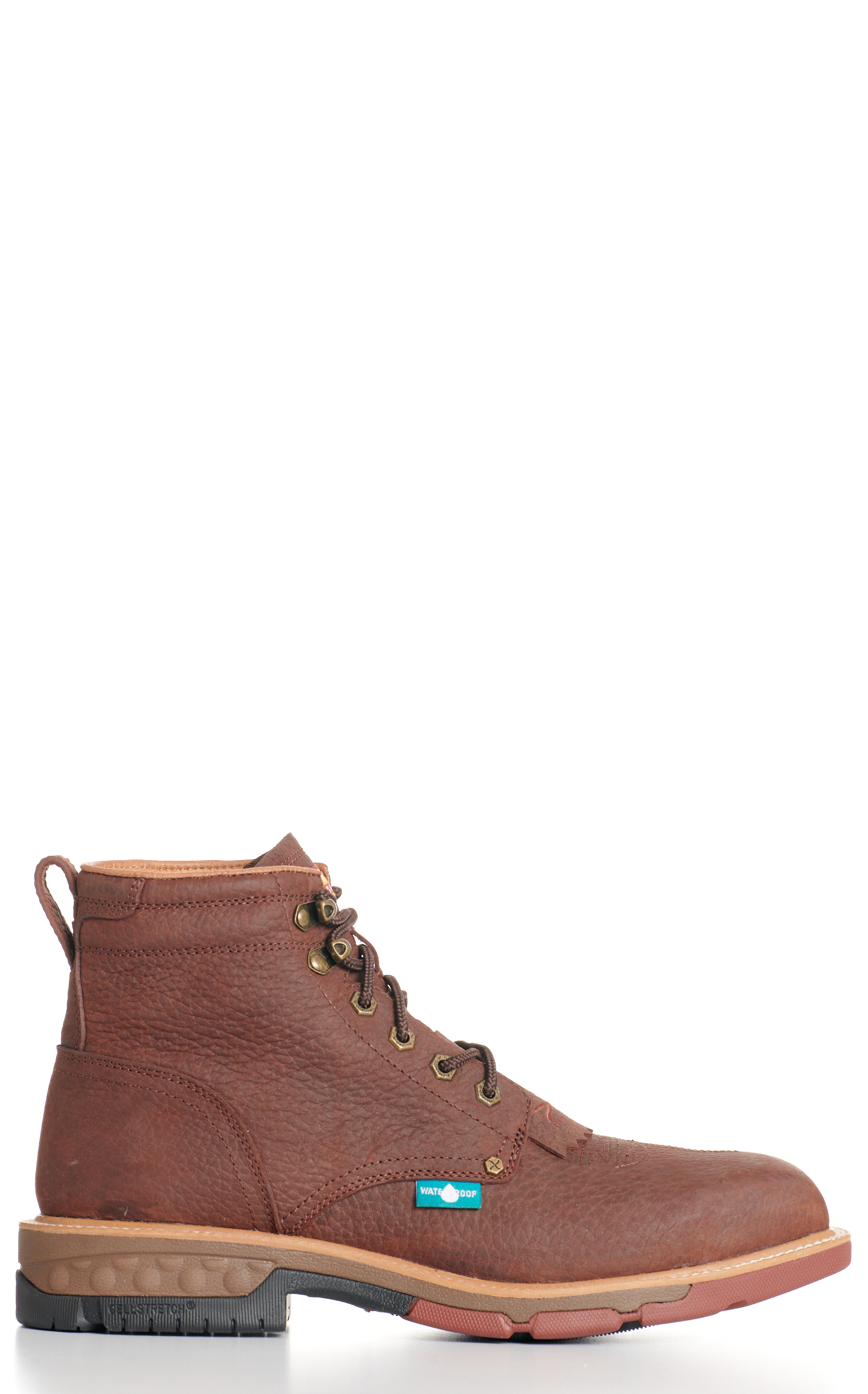 Twisted X Men's Clove Brown Waterproof Wide Square Nano Composite Toe Lace Up Work Boots - Image 6