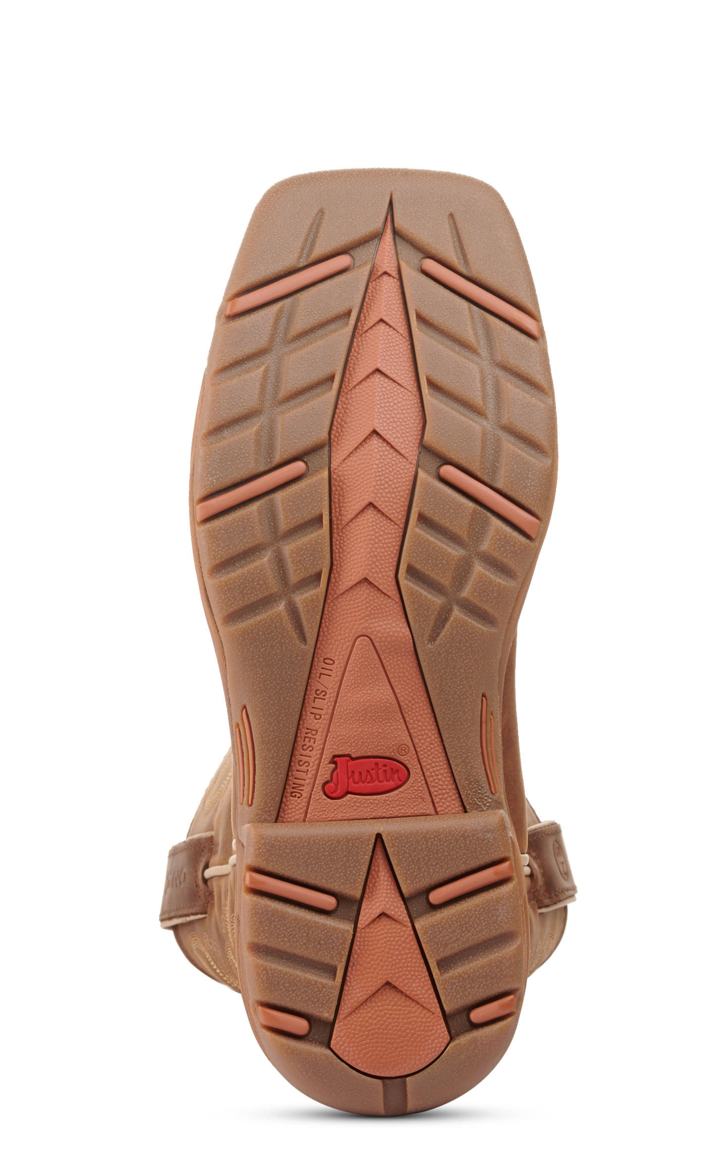 Justin Women's Stampede Rush Tan Waterproof Wide Square Composite Toe Work Boots - Image 1