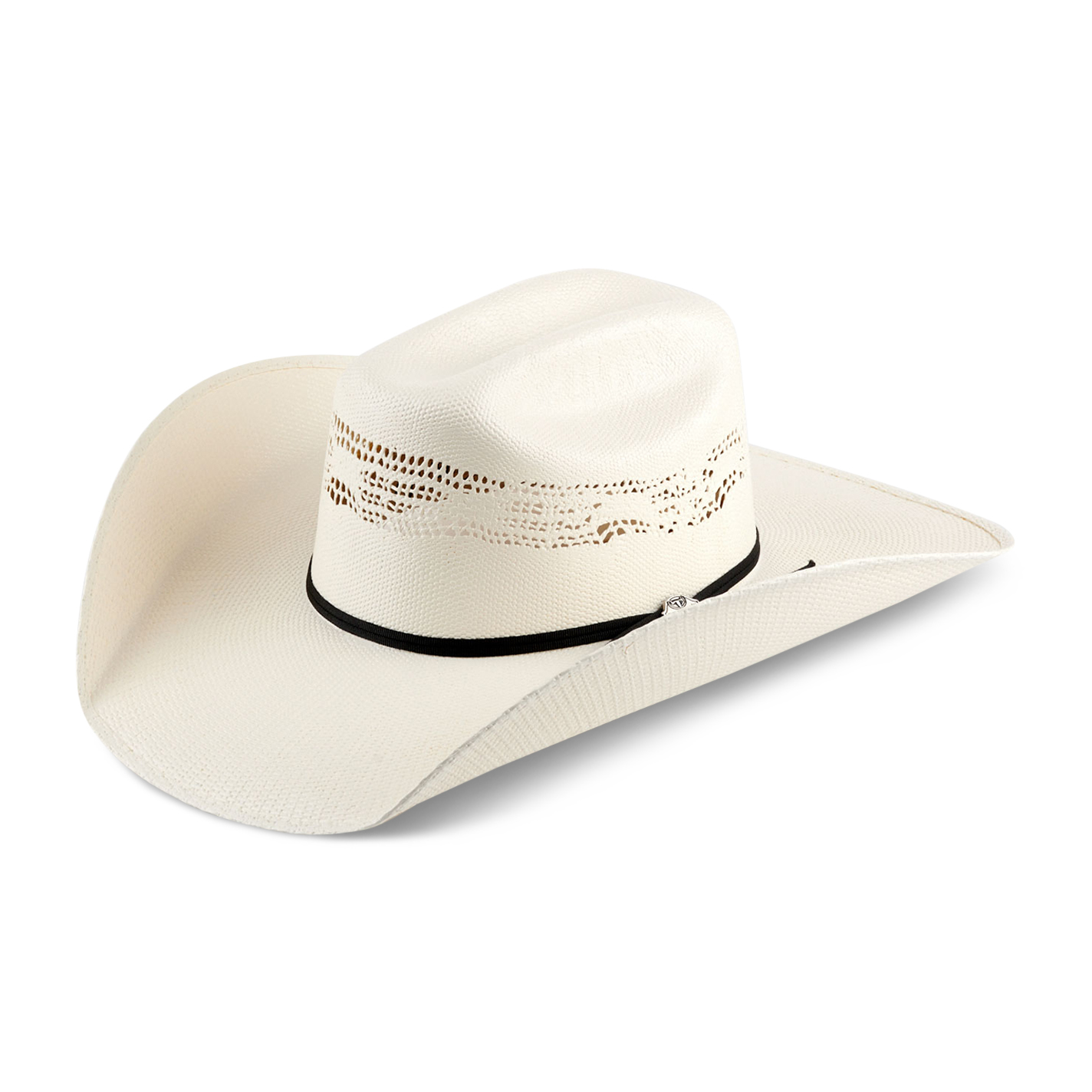 Cavender's Collection Bangora Ivory Cattleman Crown Ponderosa Straw Cowboy Hat - Image 1