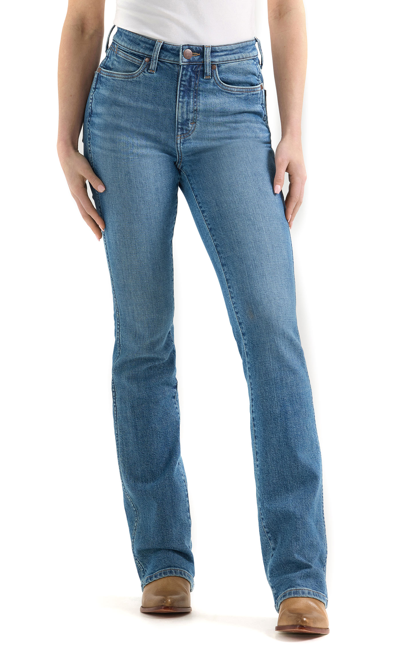 Wrangler Retro Women's Bailey Medium Wash Boot Cut Jeans - Image 1