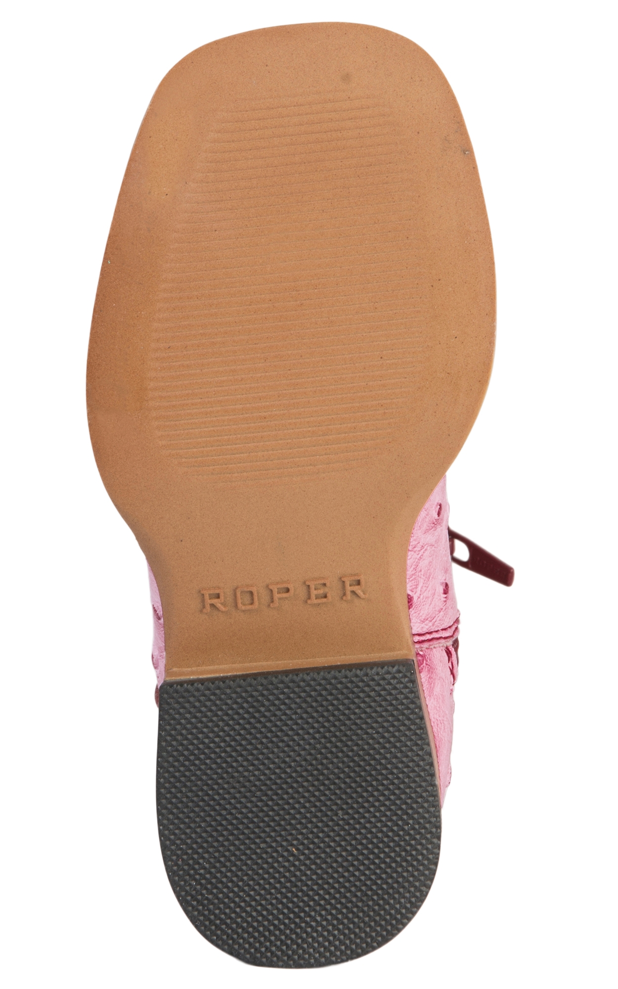 Roper Toddler Pink Ostrich Print with Dark Pink Square Toe Cowboy Boots - Image 1